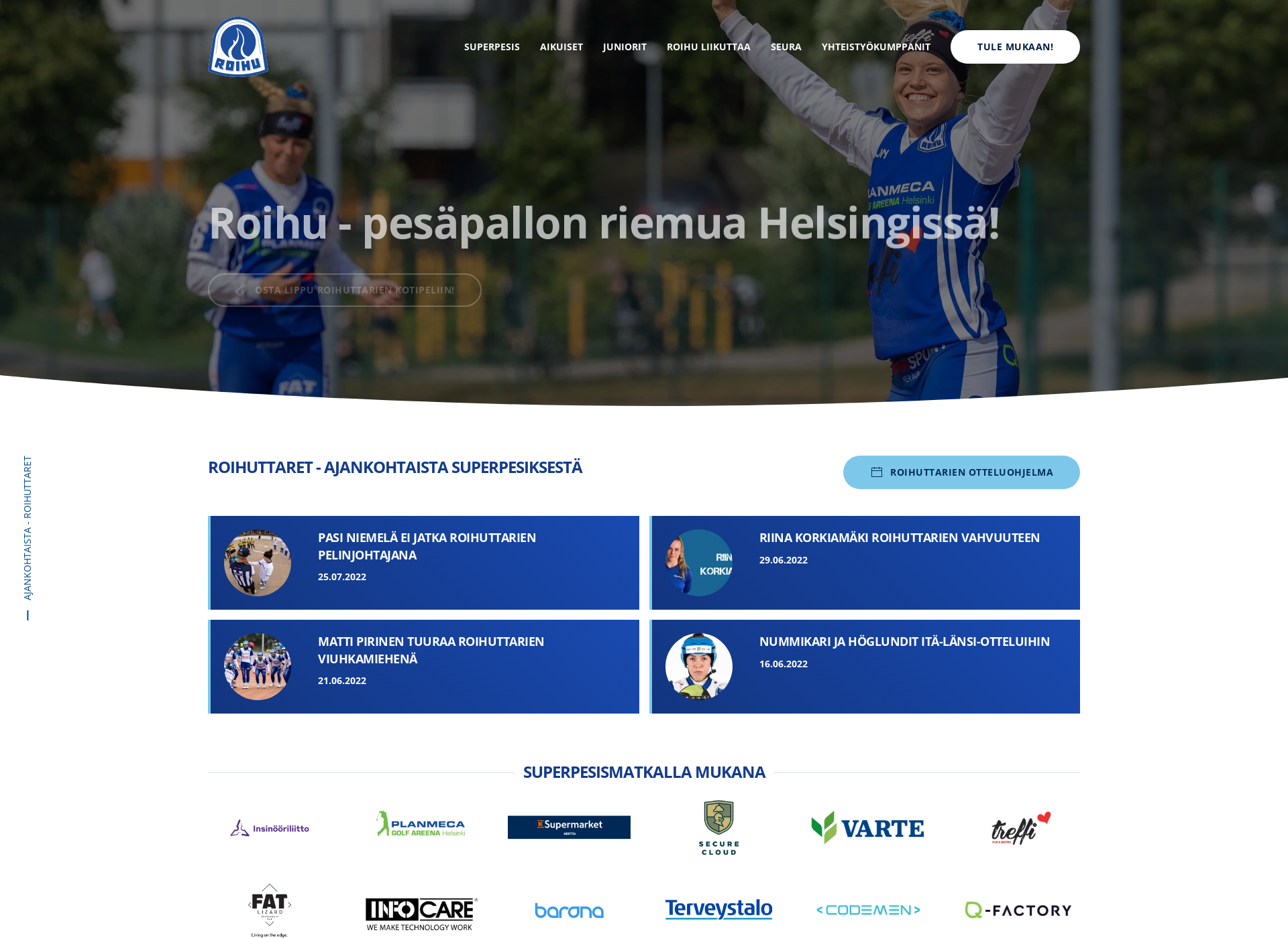 Screenshot for roihu.fi