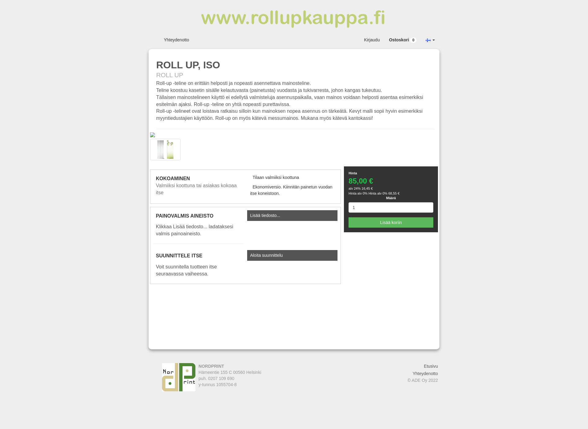Screenshot for rollupkauppa.fi