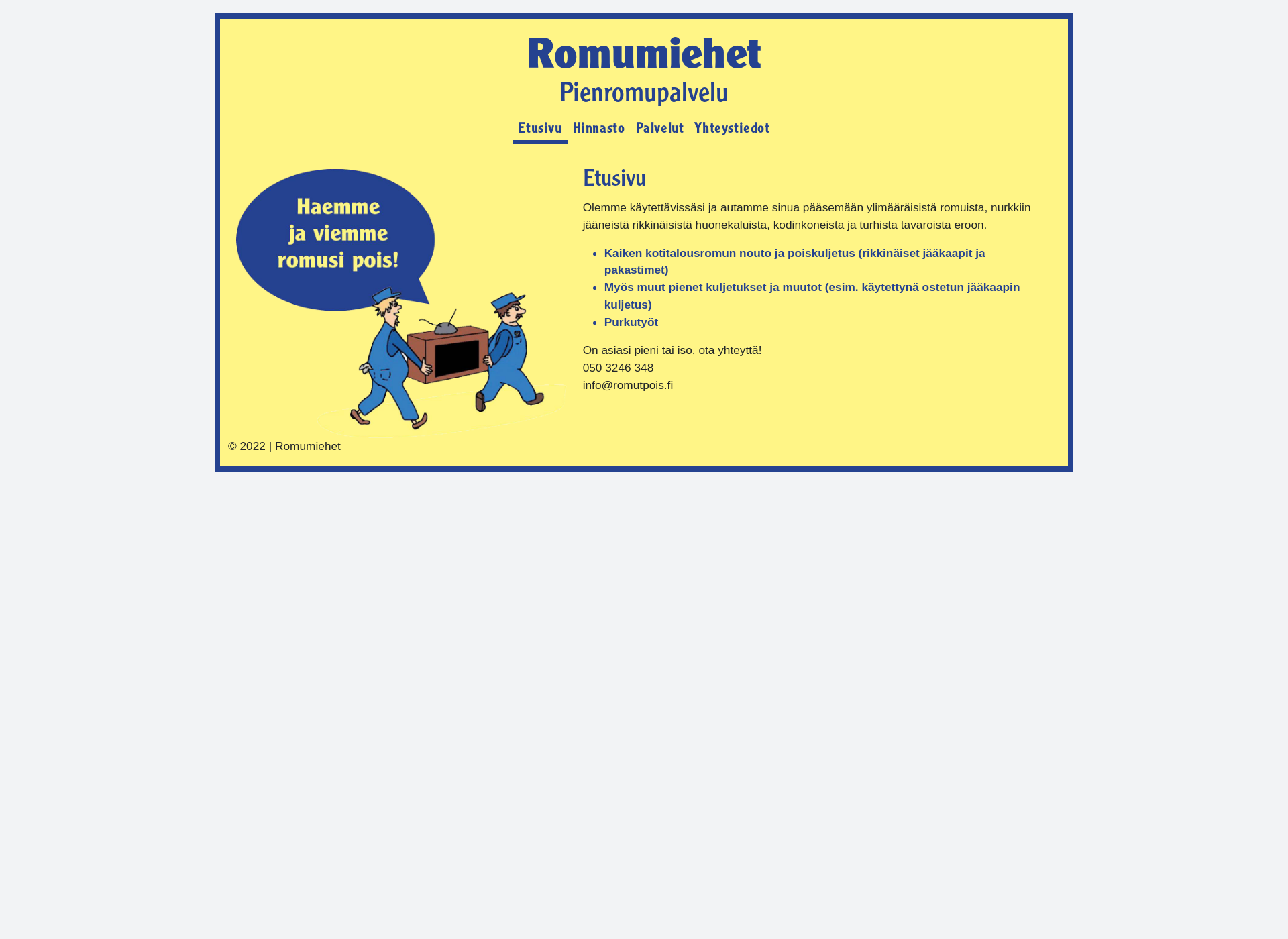 Screenshot for romutpois.fi