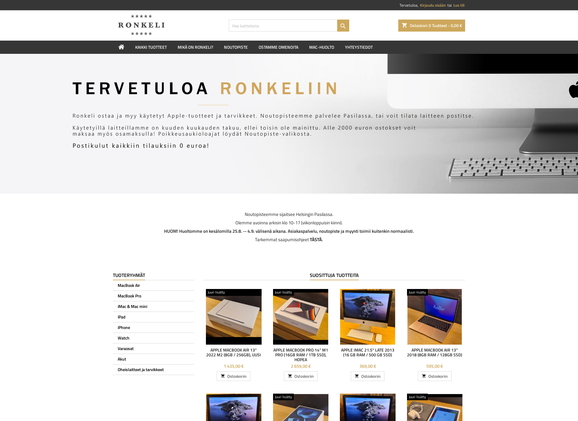Screenshot for ronkeli.fi