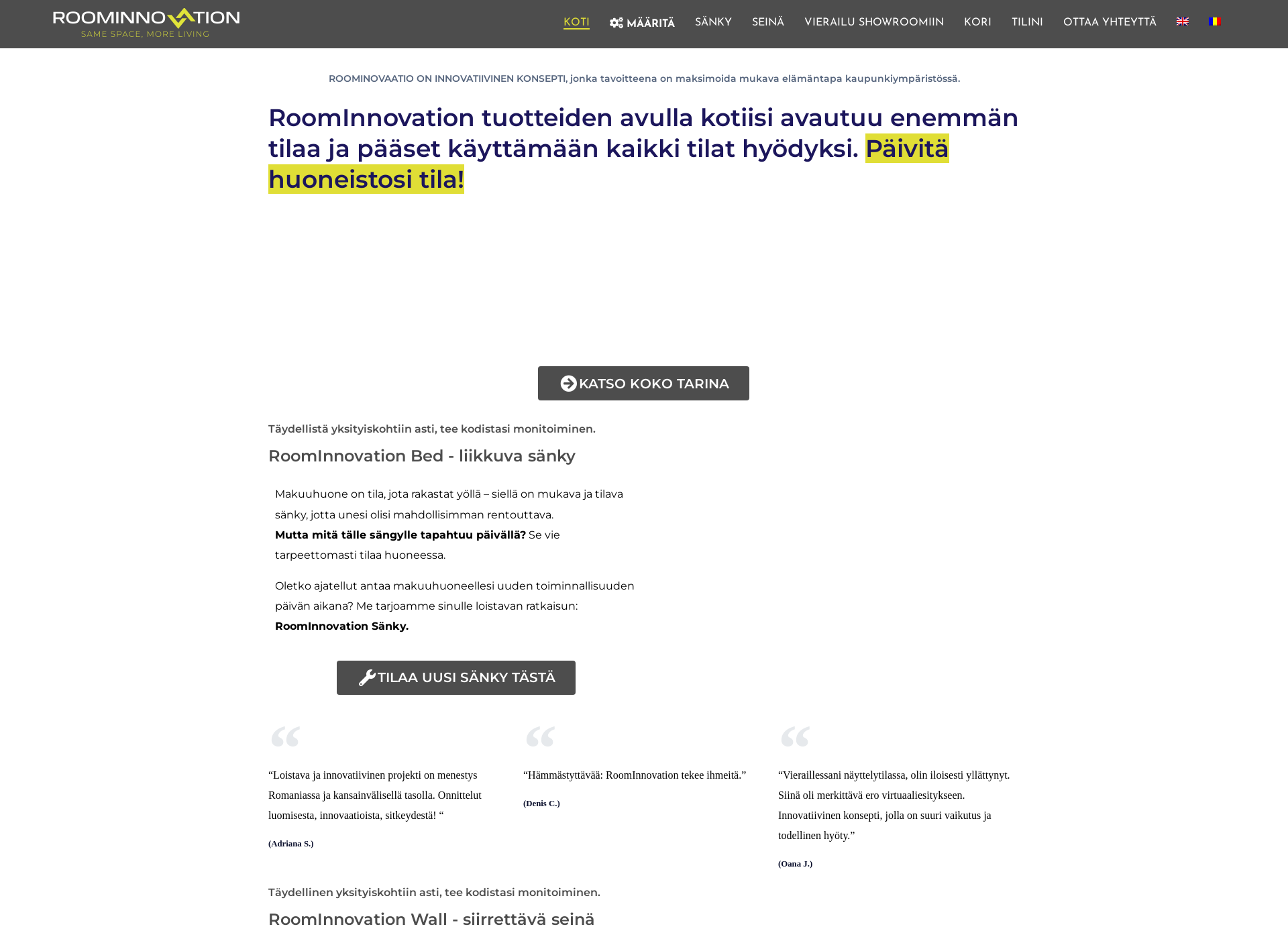 Skärmdump för roominnovation.fi