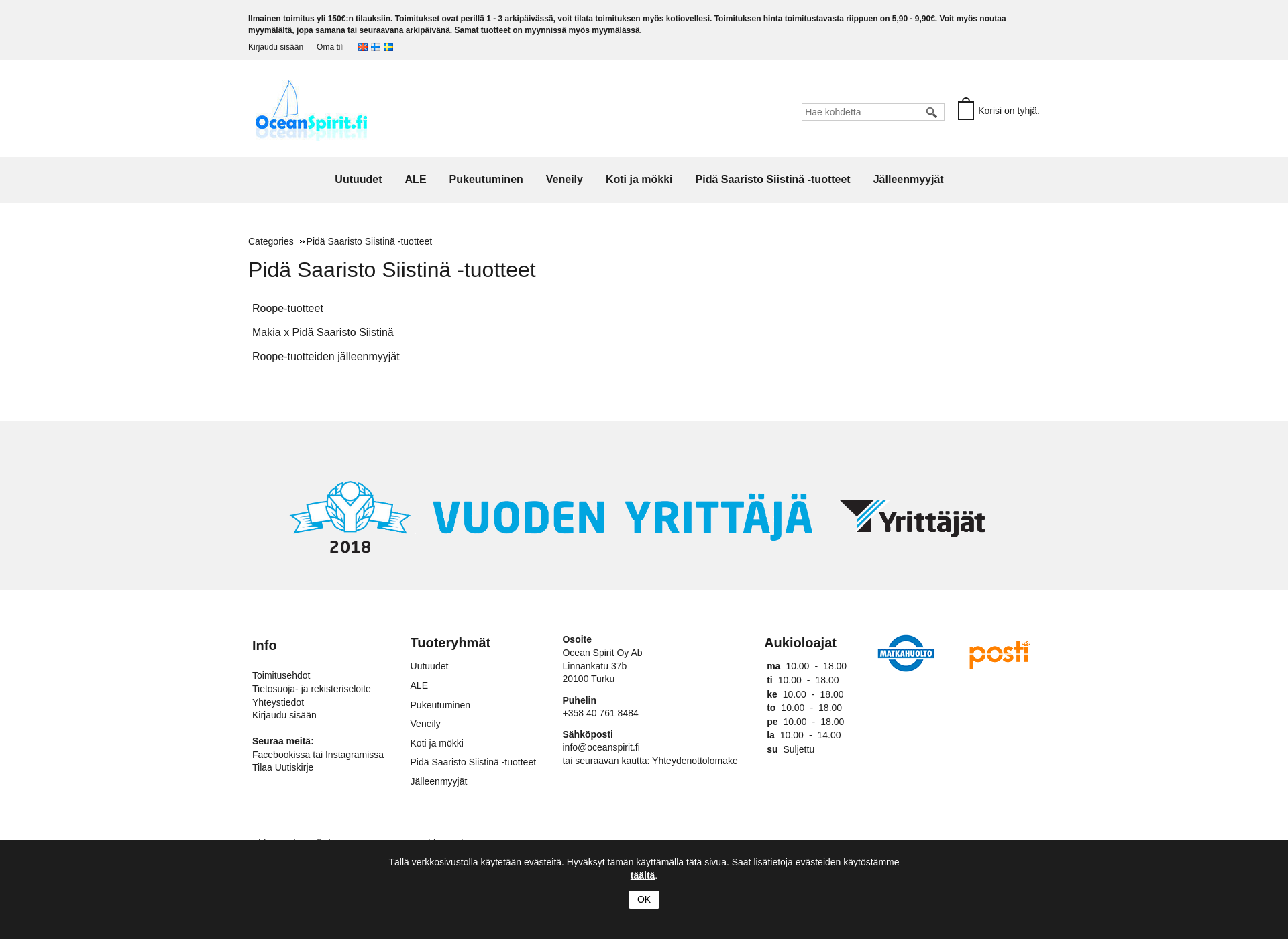 Screenshot for roope-tuotteet.fi