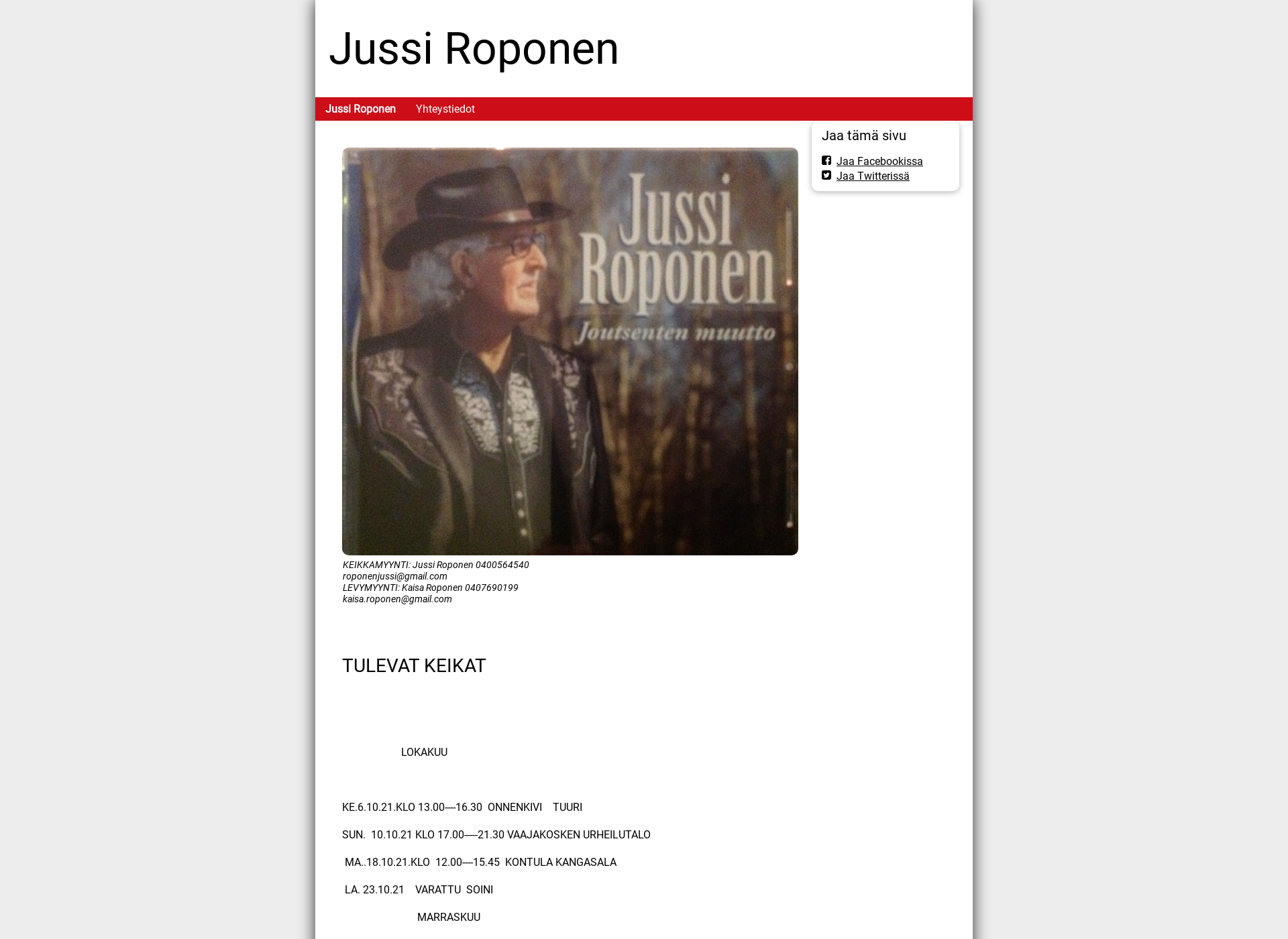 Screenshot for roponenjussi.fi