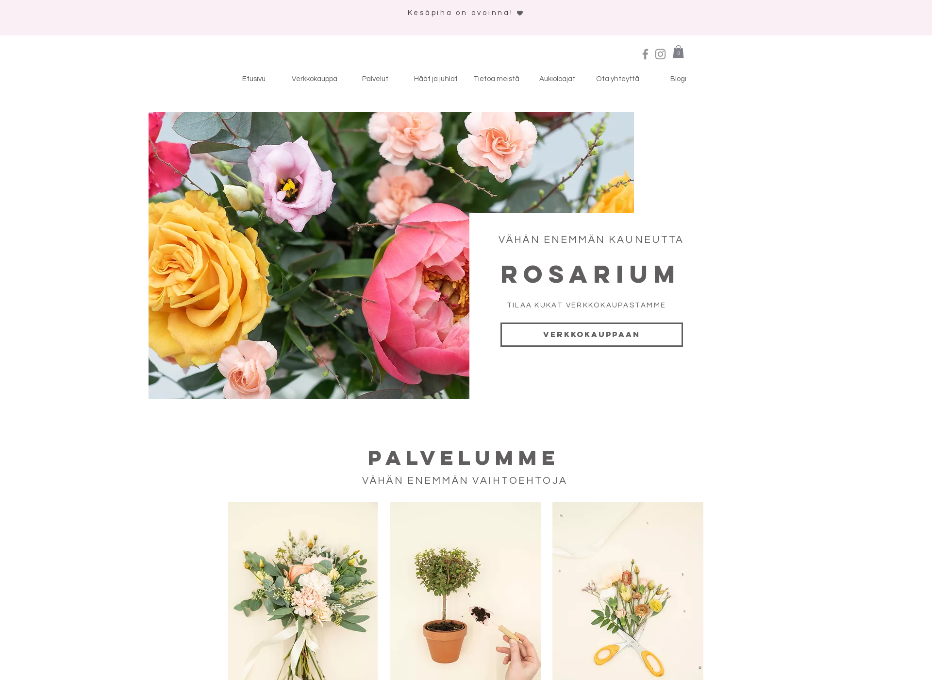 Skärmdump för rosarium.fi