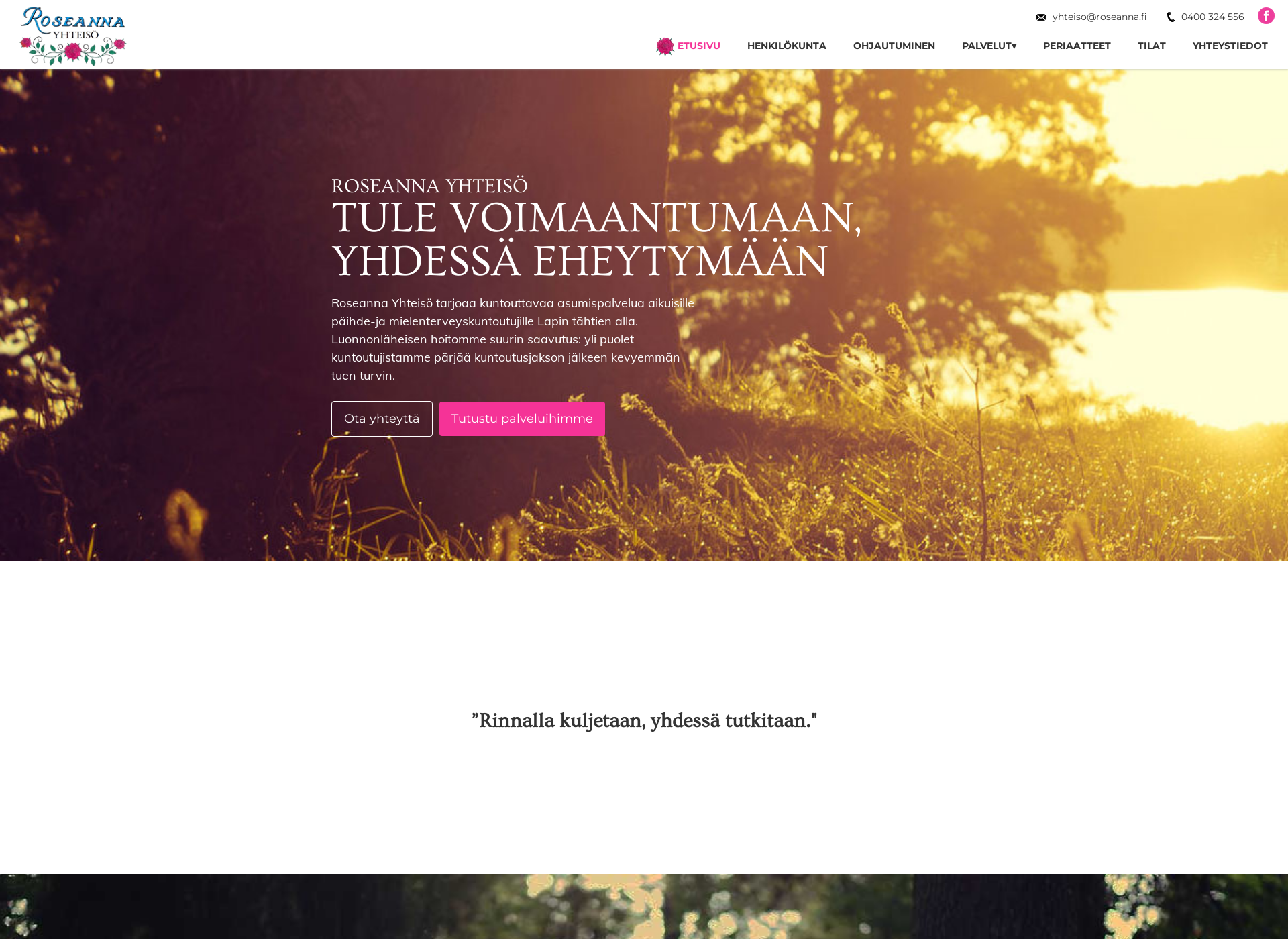 Skärmdump för roseanna.fi