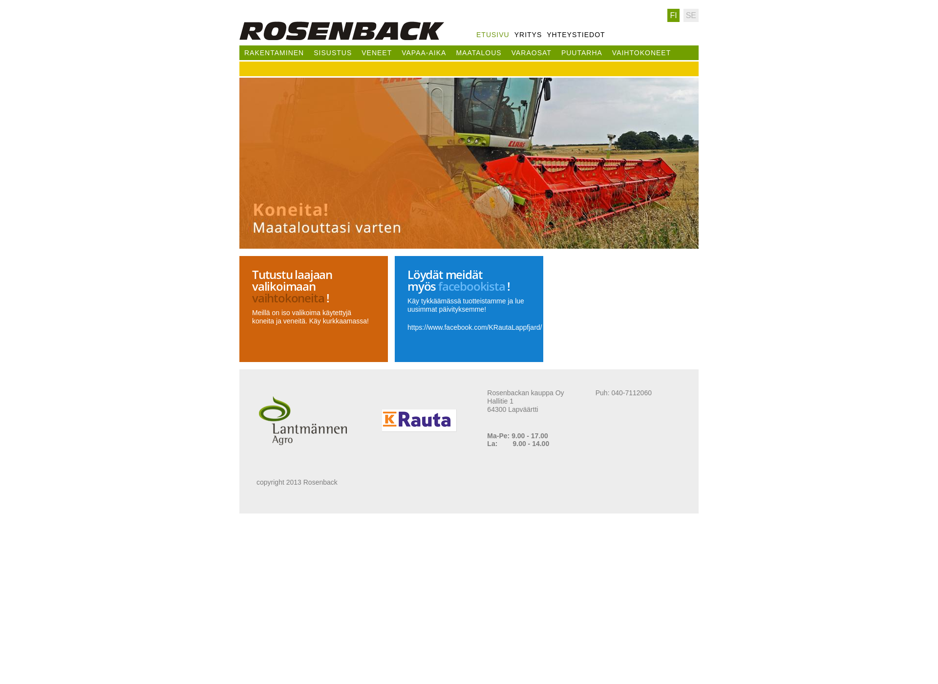 Screenshot for rosenback.fi