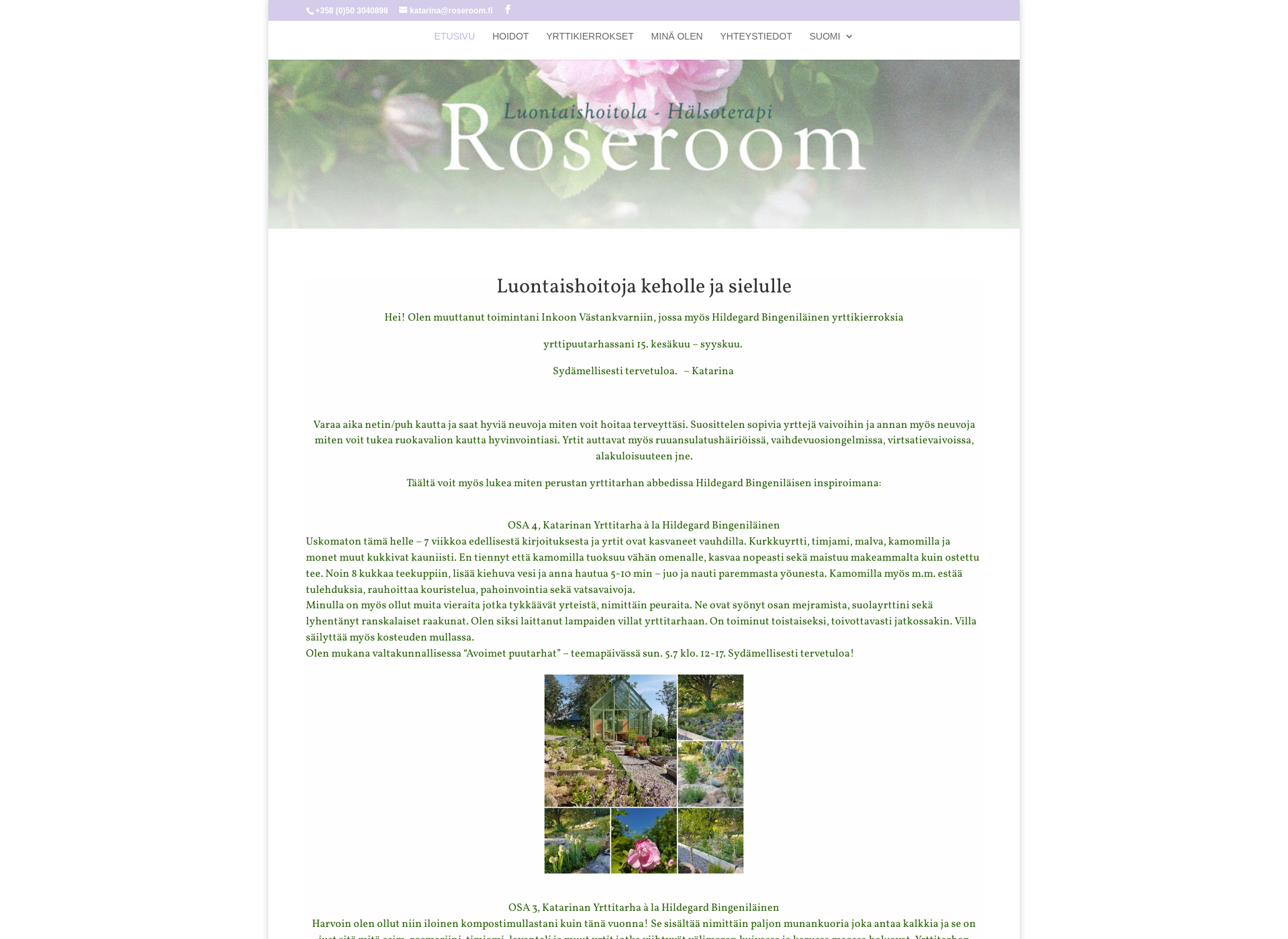 Skärmdump för roseroom.fi