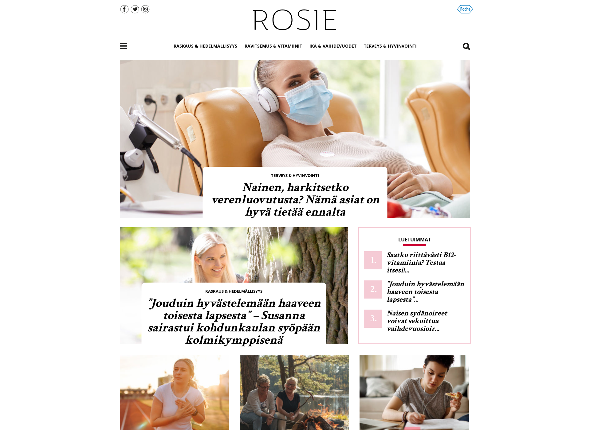 Skärmdump för rosie.fi