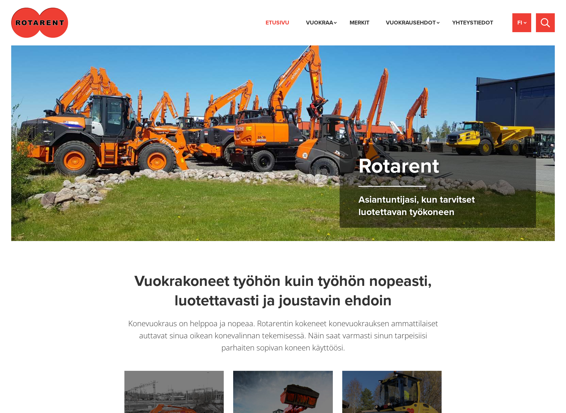 Skärmdump för rotarent.fi