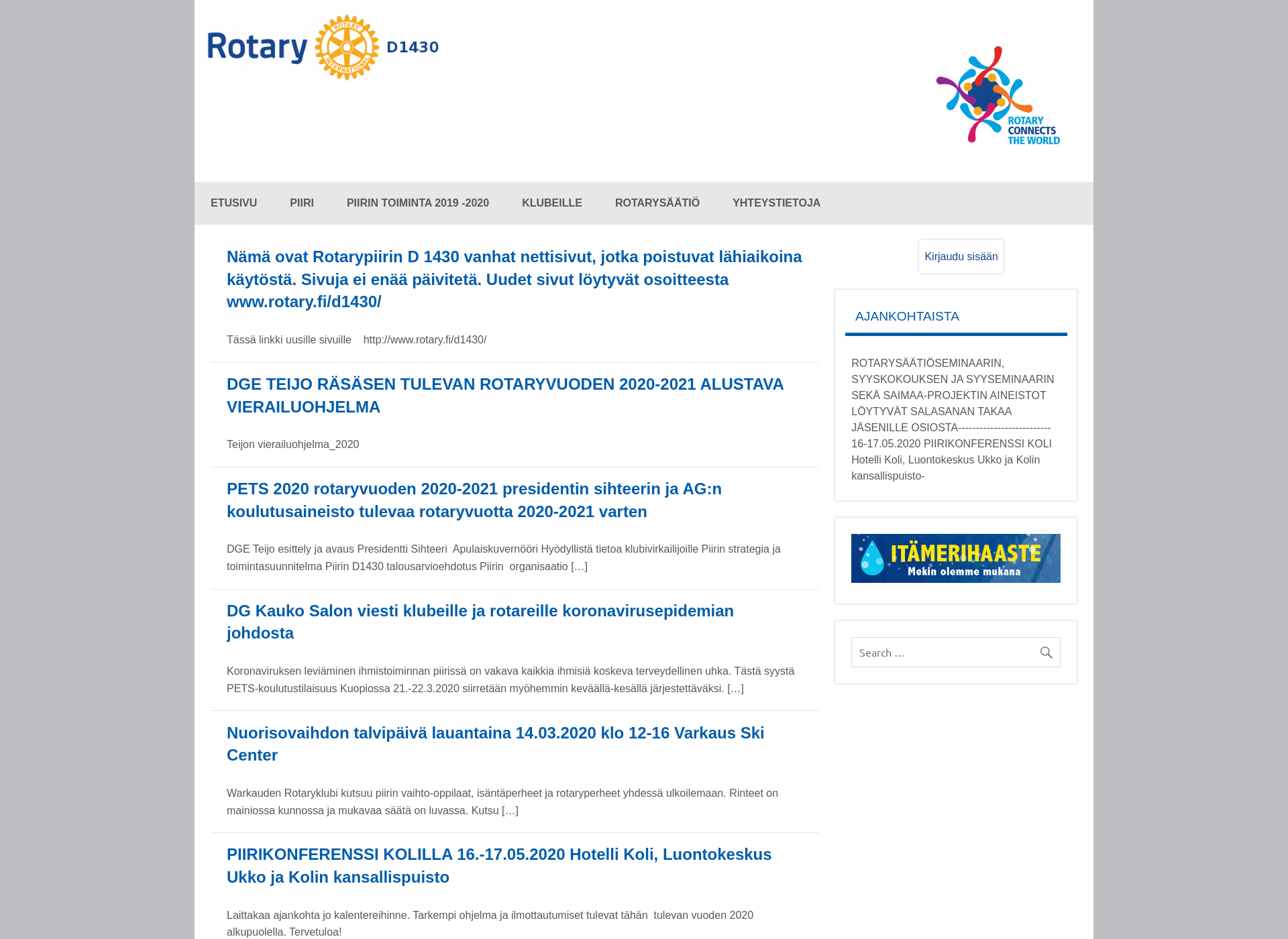 Skärmdump för rotarypiiri1430.fi