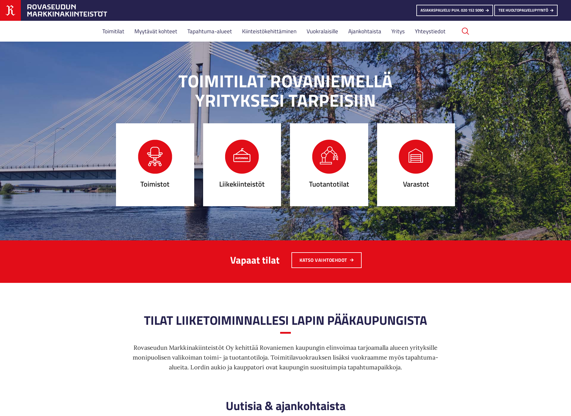 Screenshot for rovaseudunmarkkinakiinteistot.fi