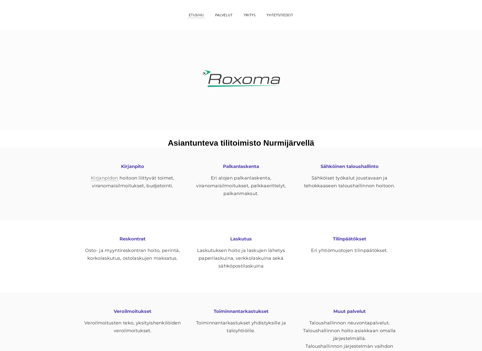 Screenshot for roxoma.fi