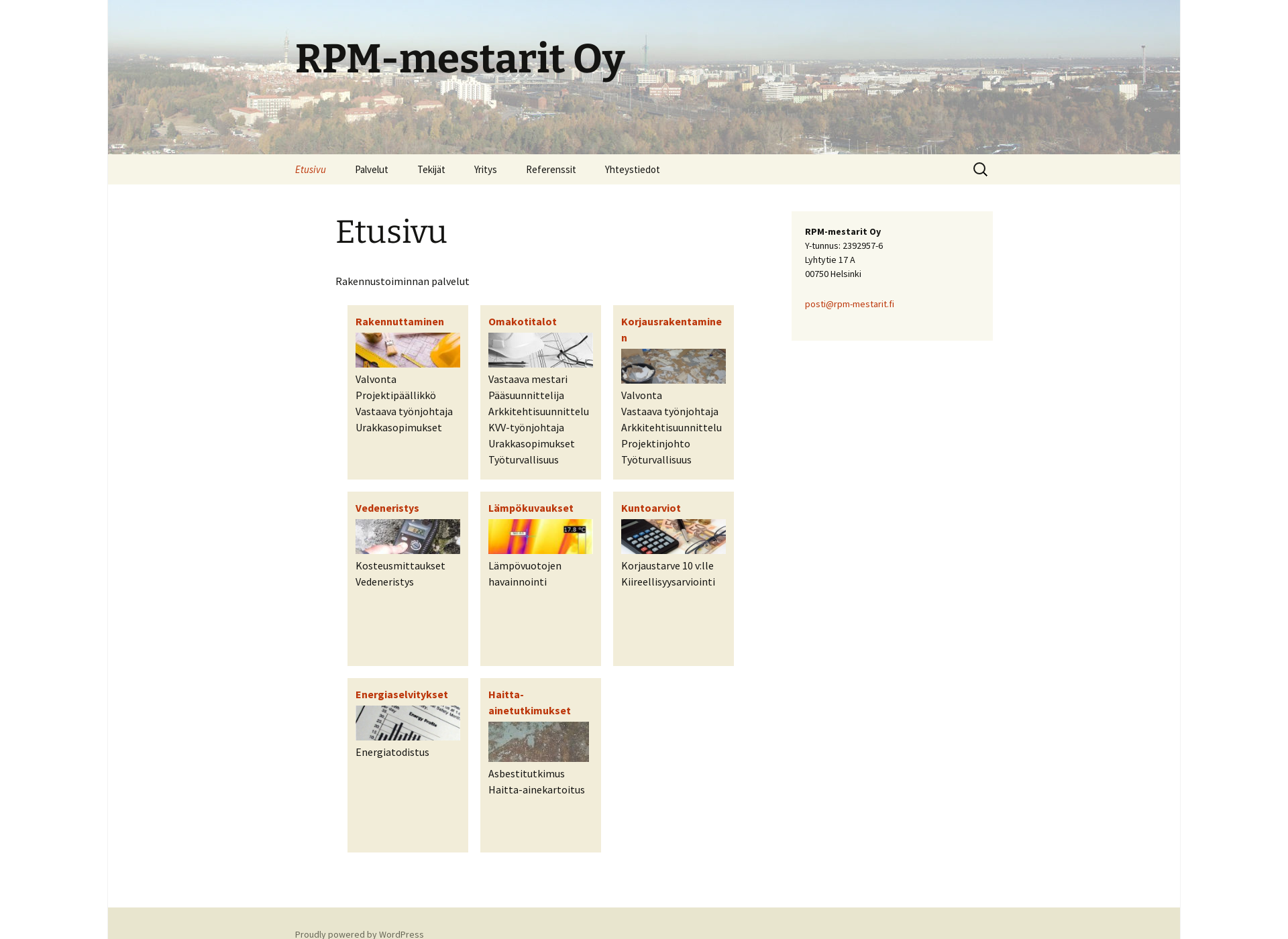 Skärmdump för rpm-mestarit.fi