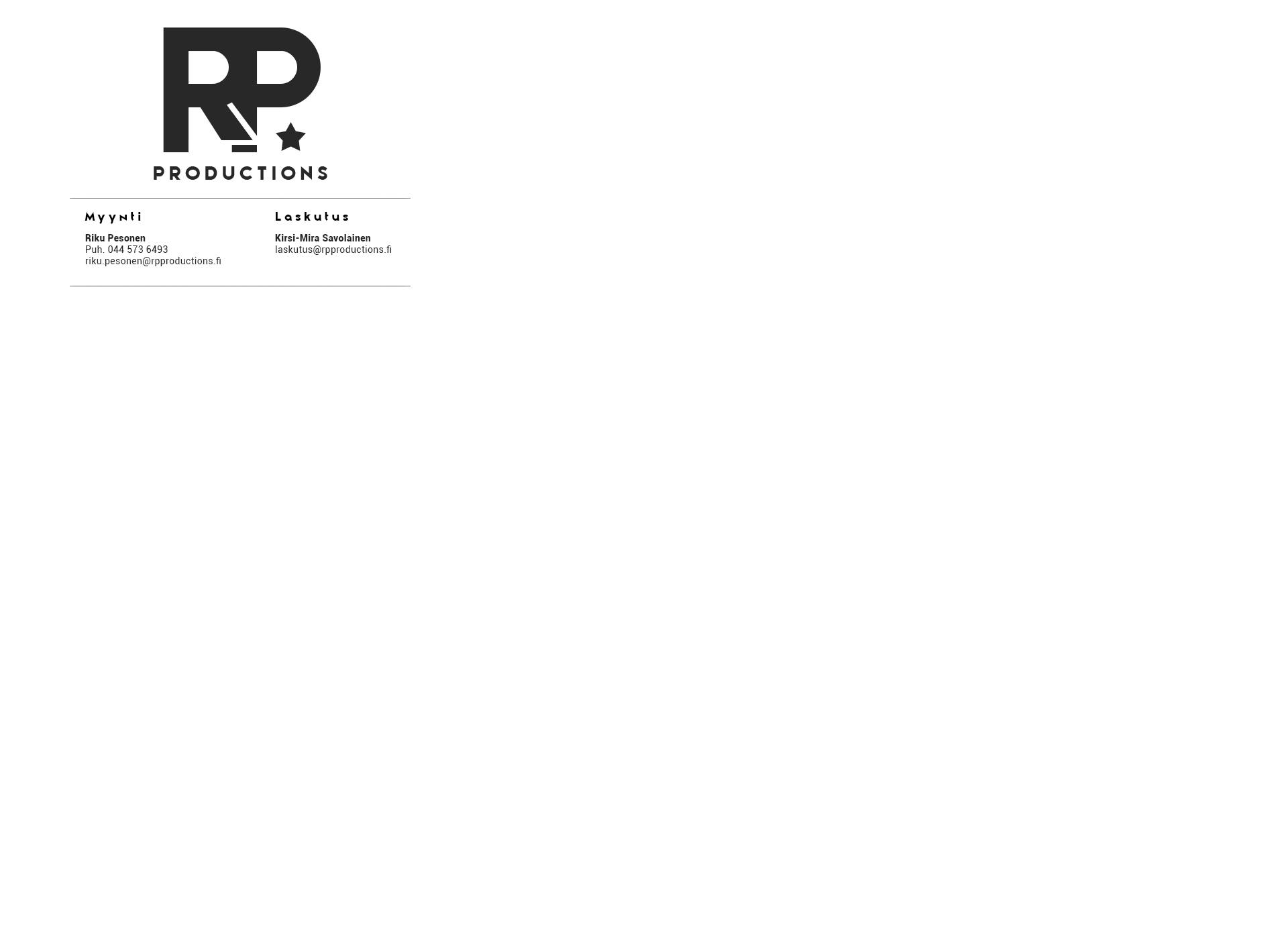 Screenshot for rpproductions.fi