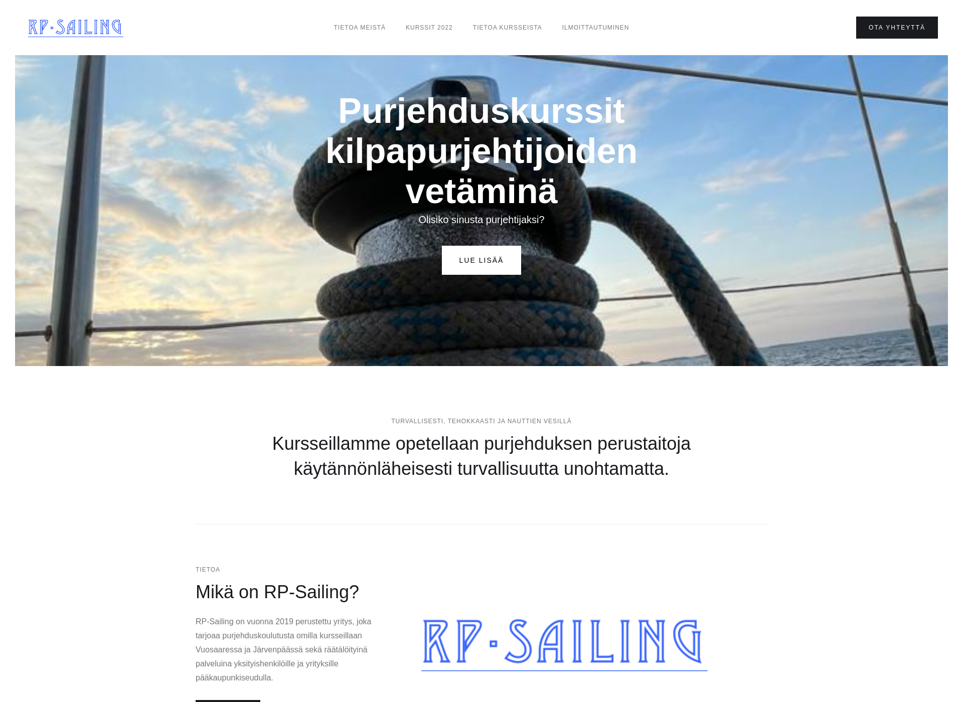 Skärmdump för rpsailing.fi