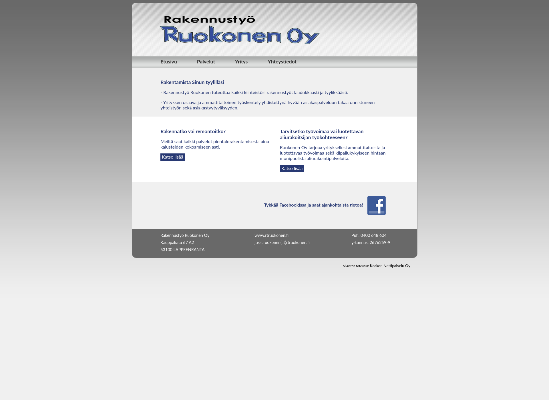 Skärmdump för rtruokonen.fi