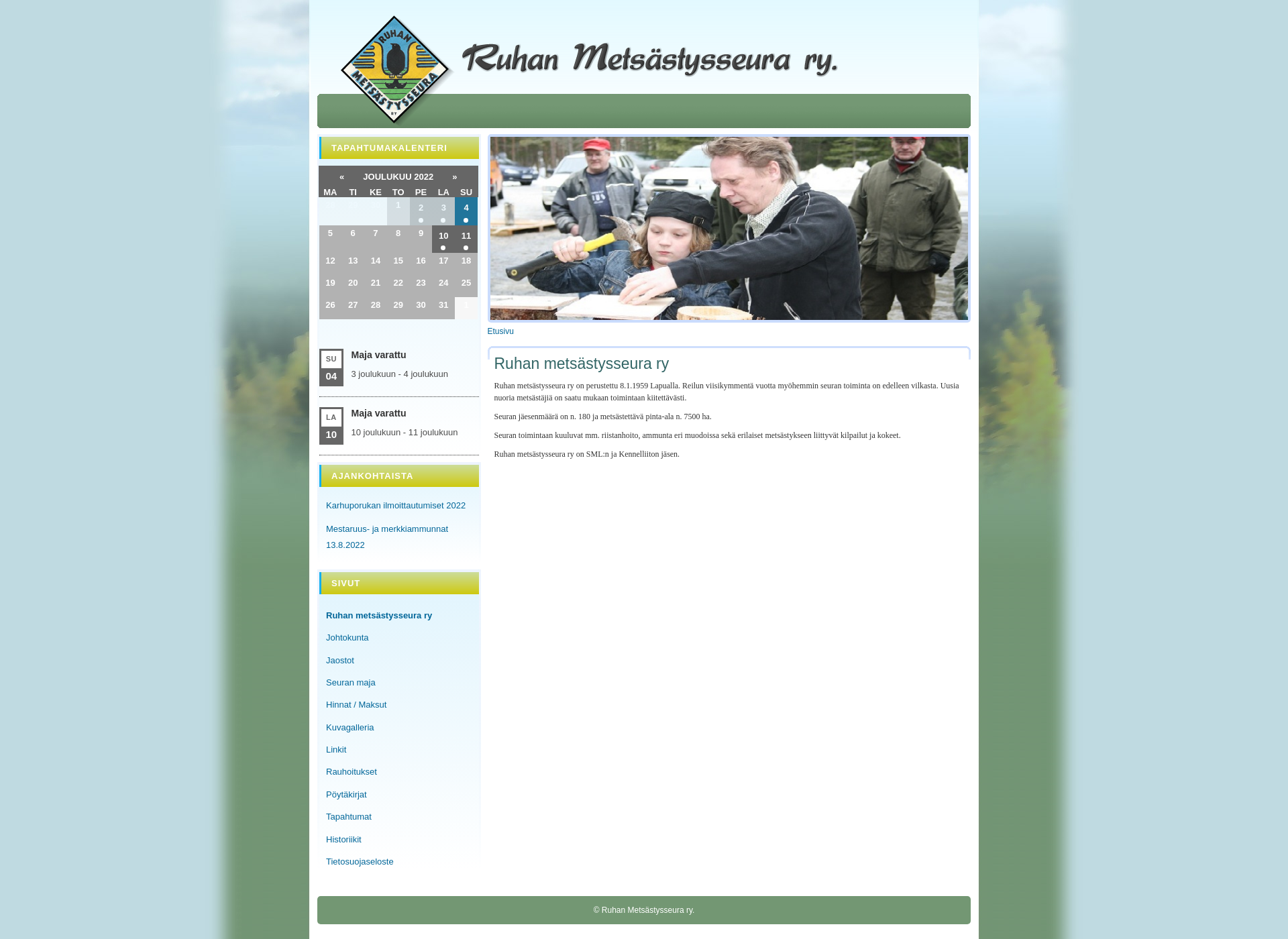 Skärmdump för ruhanms.fi
