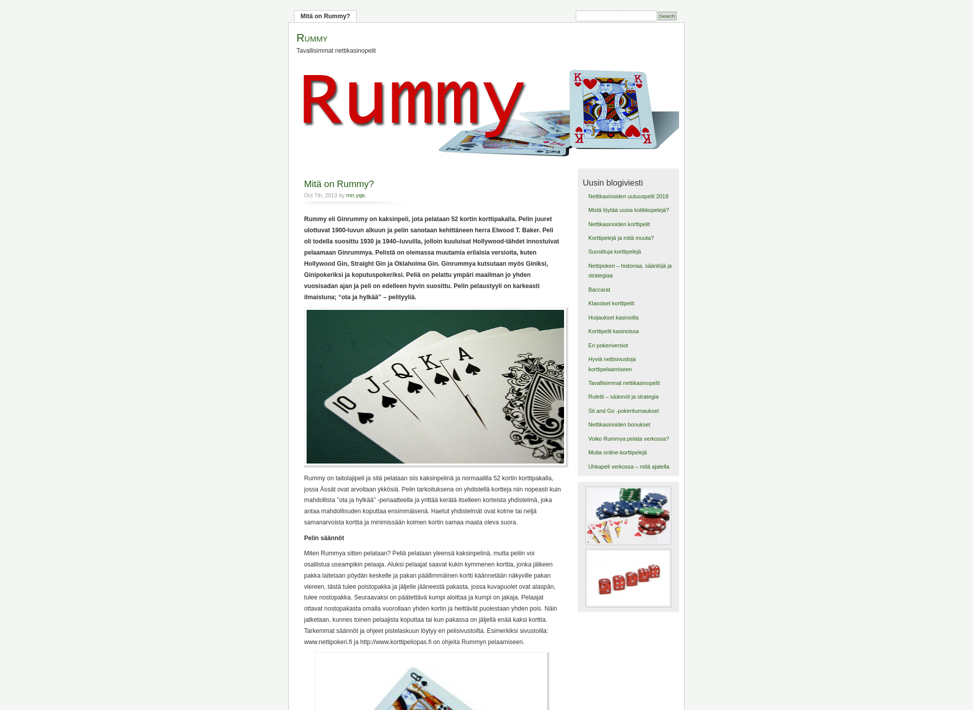 Screenshot for rummy.fi