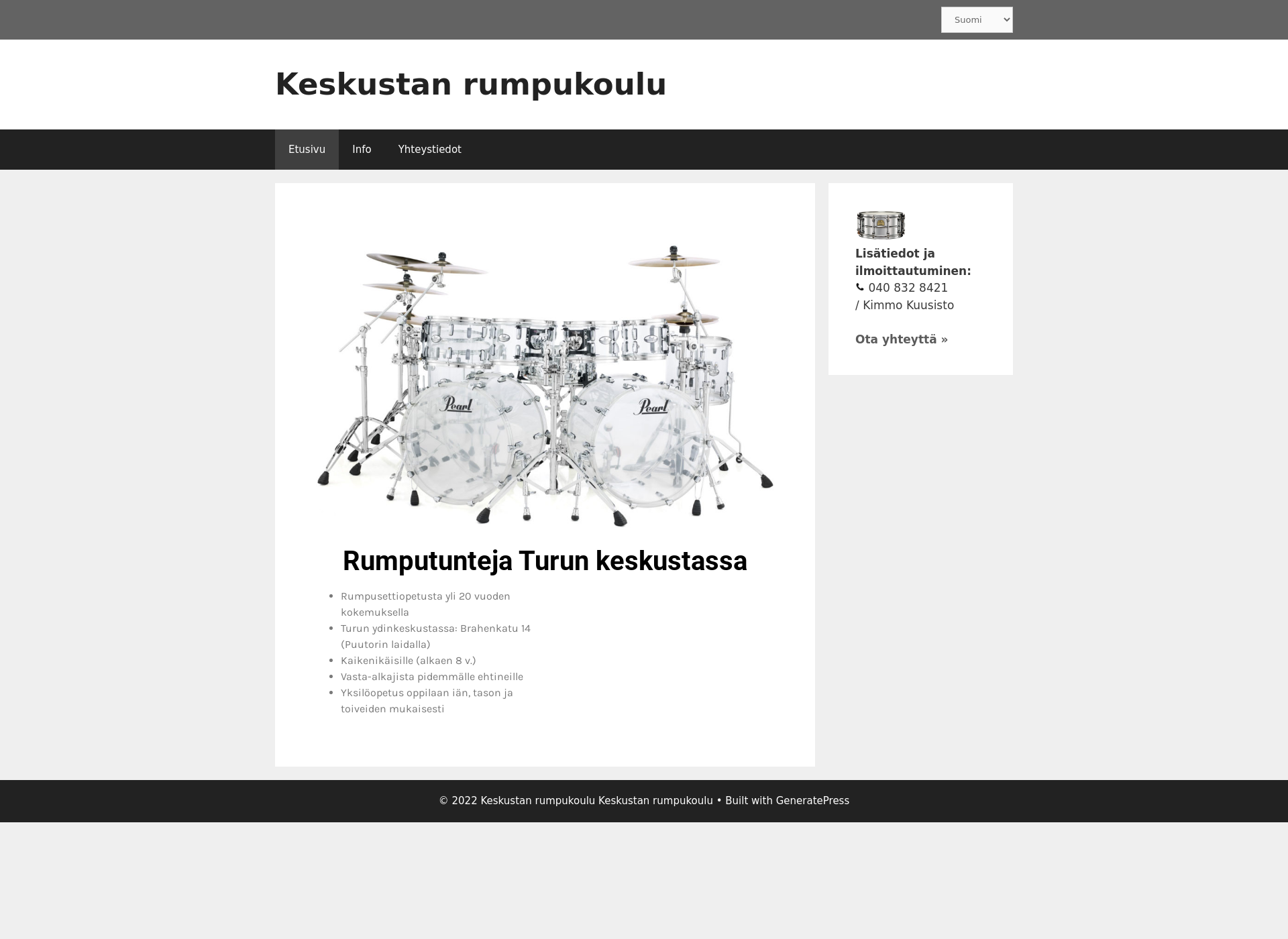 Screenshot for rumputunnit.fi