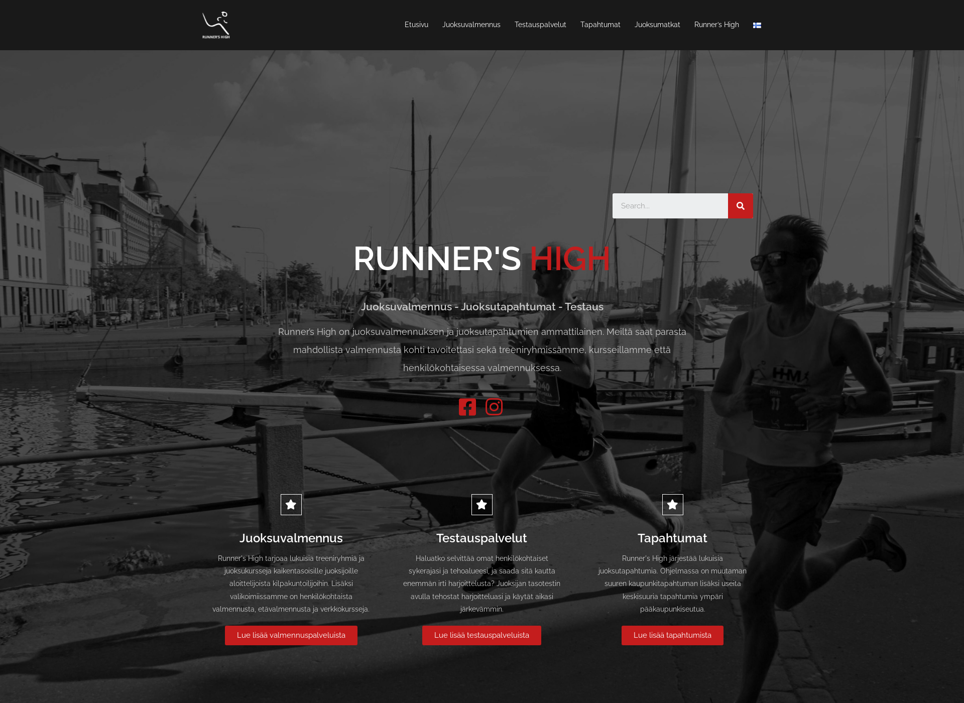 Screenshot for runnershigh.fi