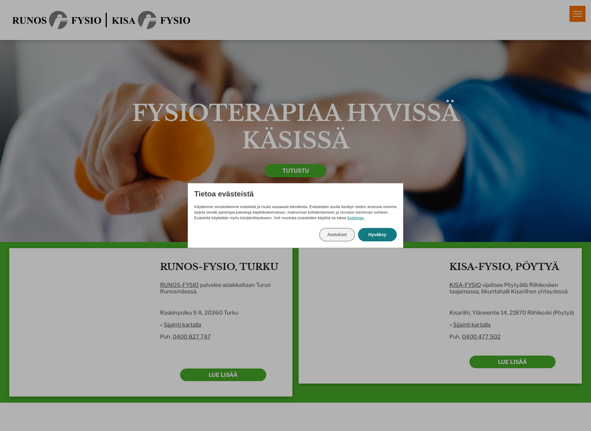 Screenshot for runosfysio.fi