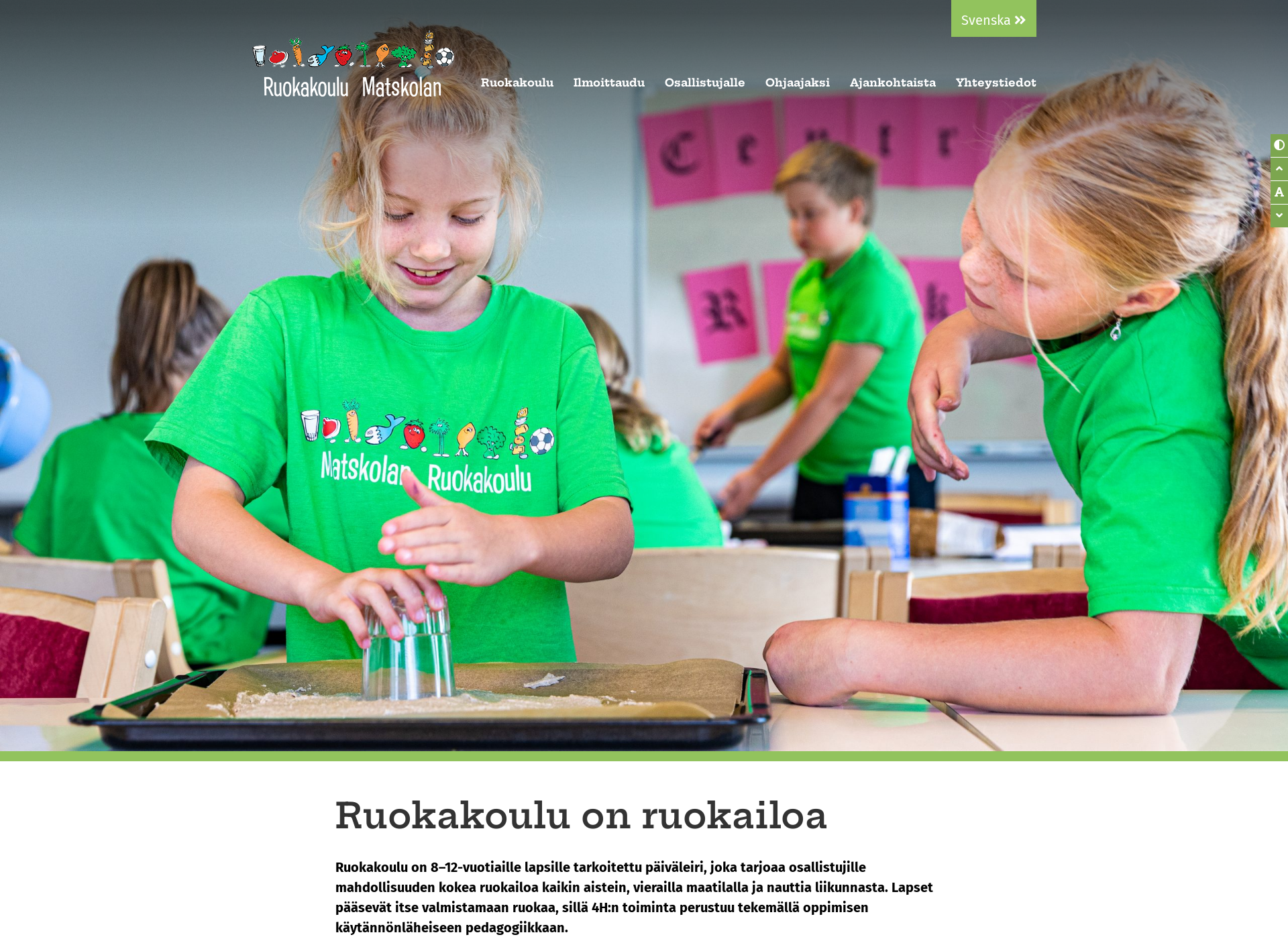 Screenshot for ruokakoulu.fi