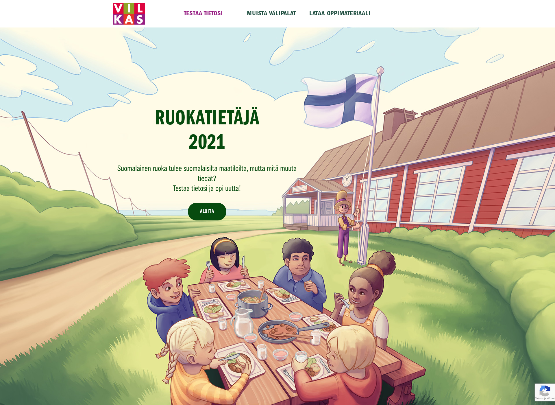 Screenshot for ruokatietaja.fi