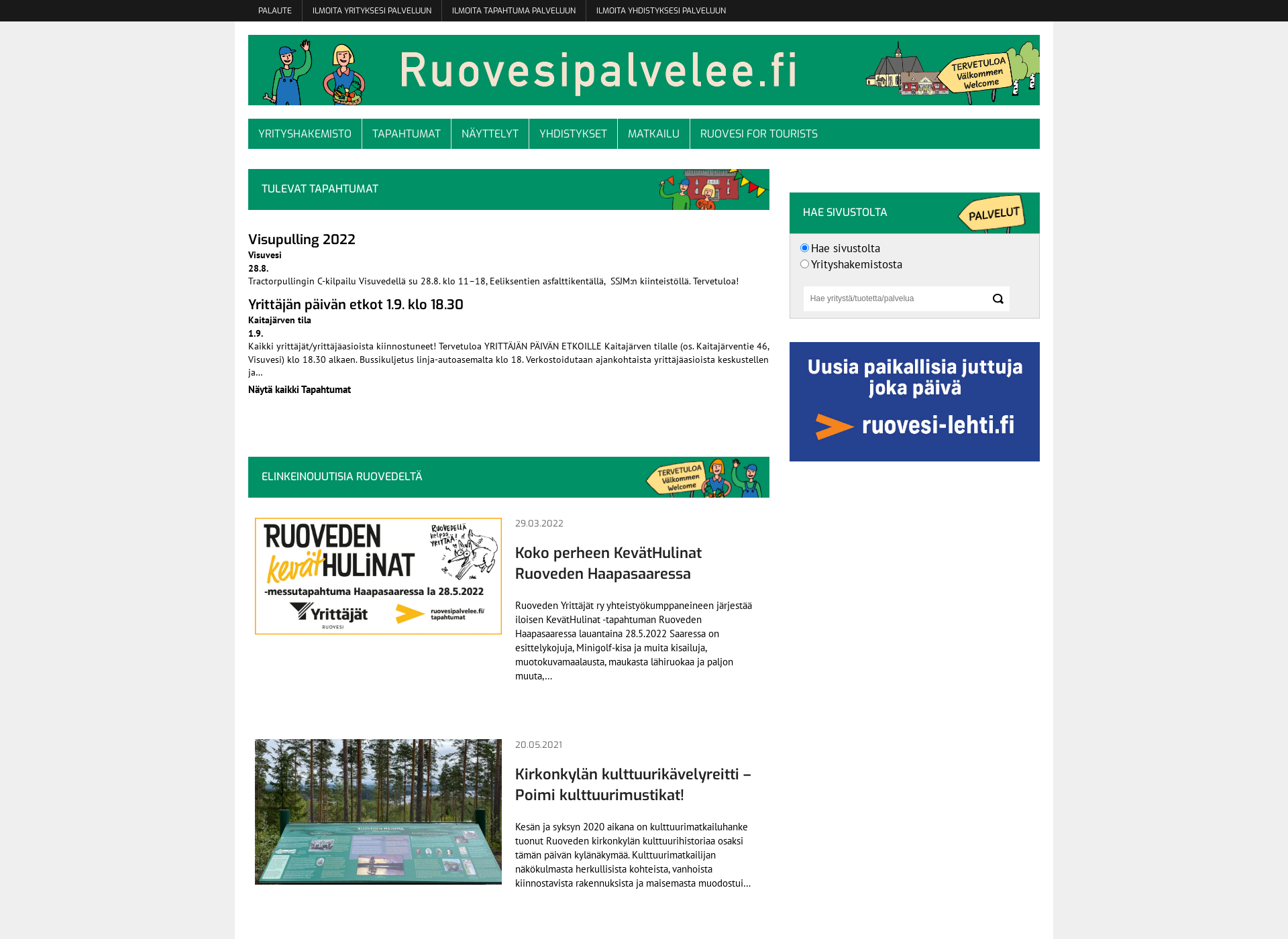 Screenshot for ruovesipalvelee.fi