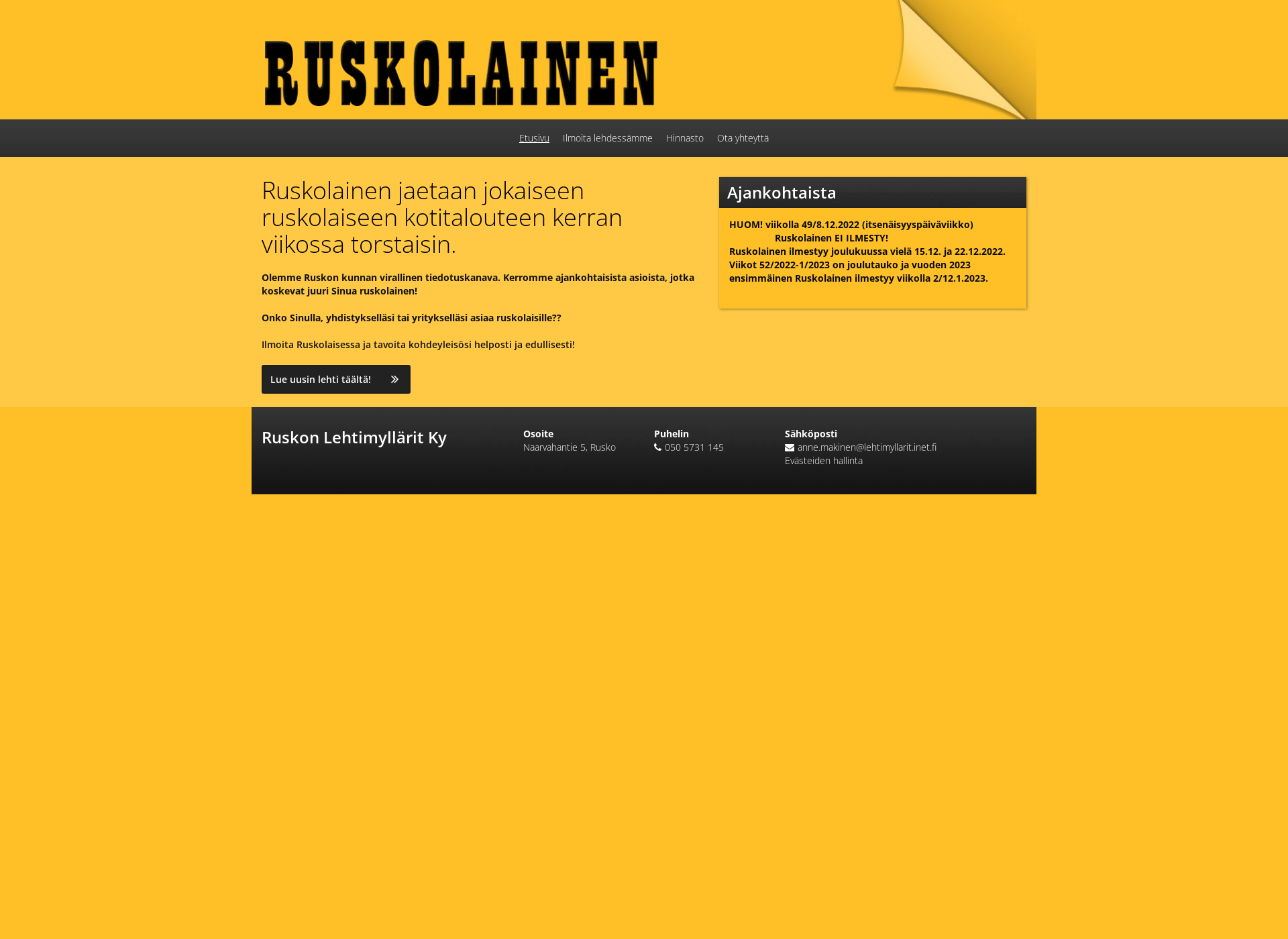 Screenshot for ruskolainen.fi