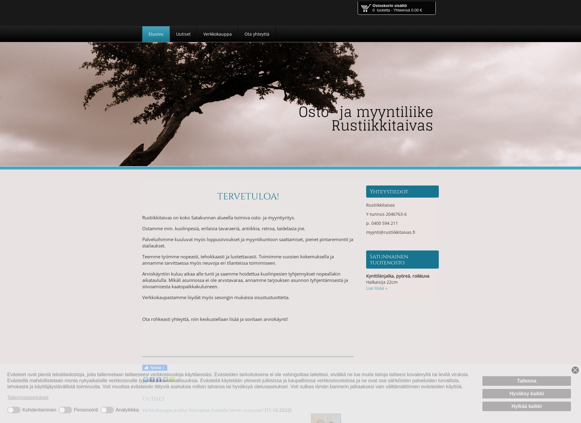 Screenshot for rustiikkitaivas.fi