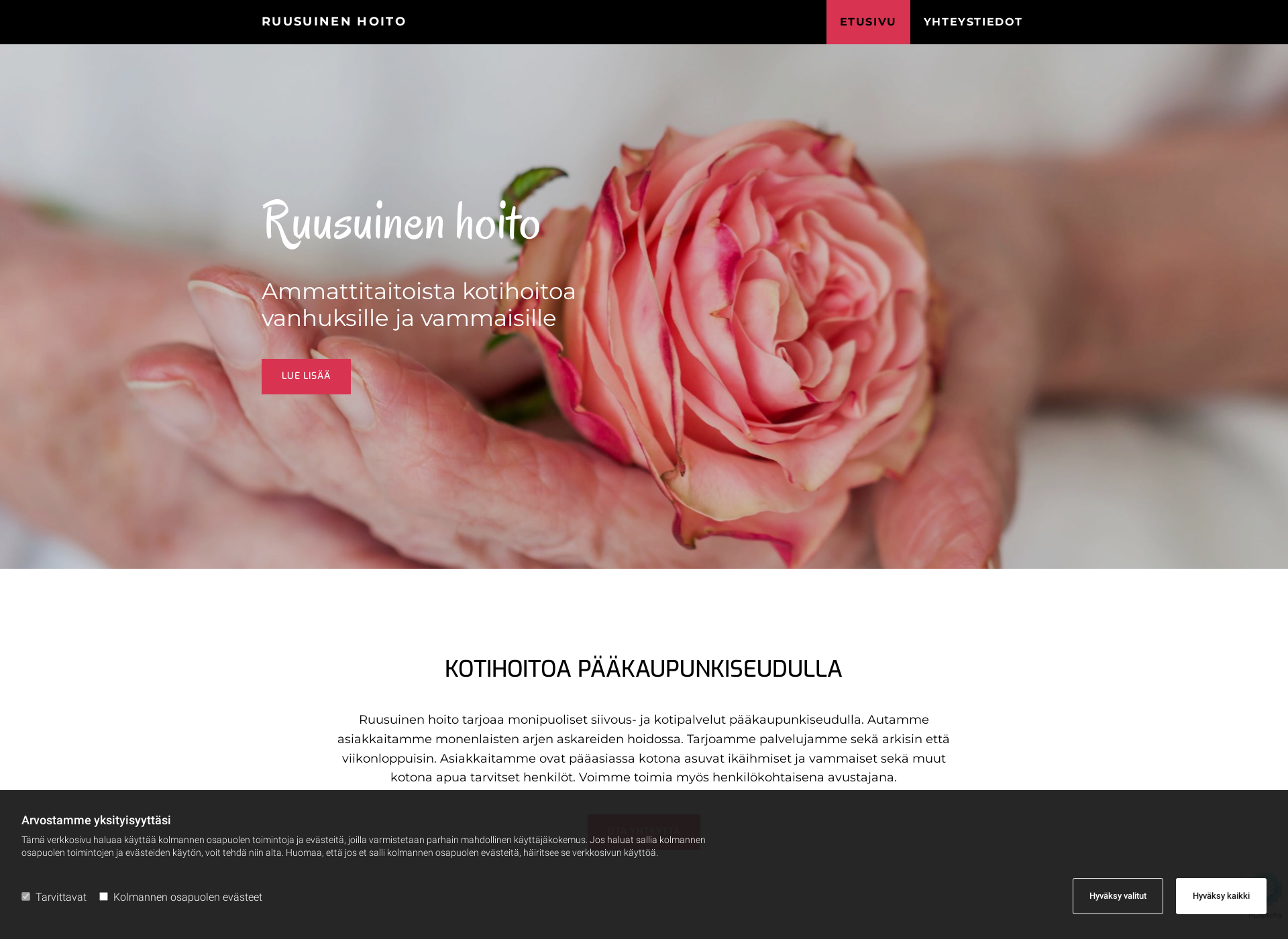 Screenshot for ruusuinenhoito.fi