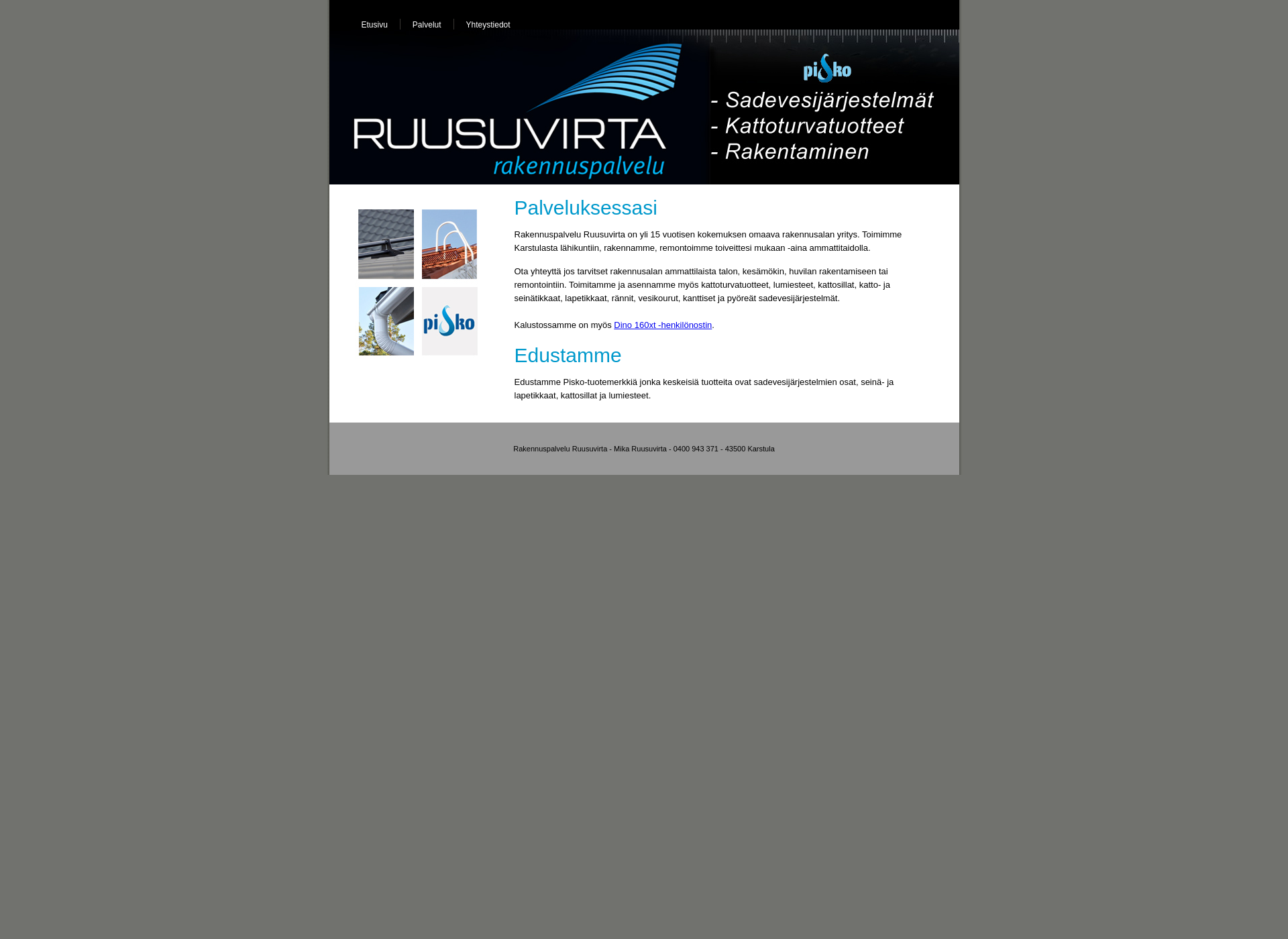 Screenshot for ruusuvirta.fi