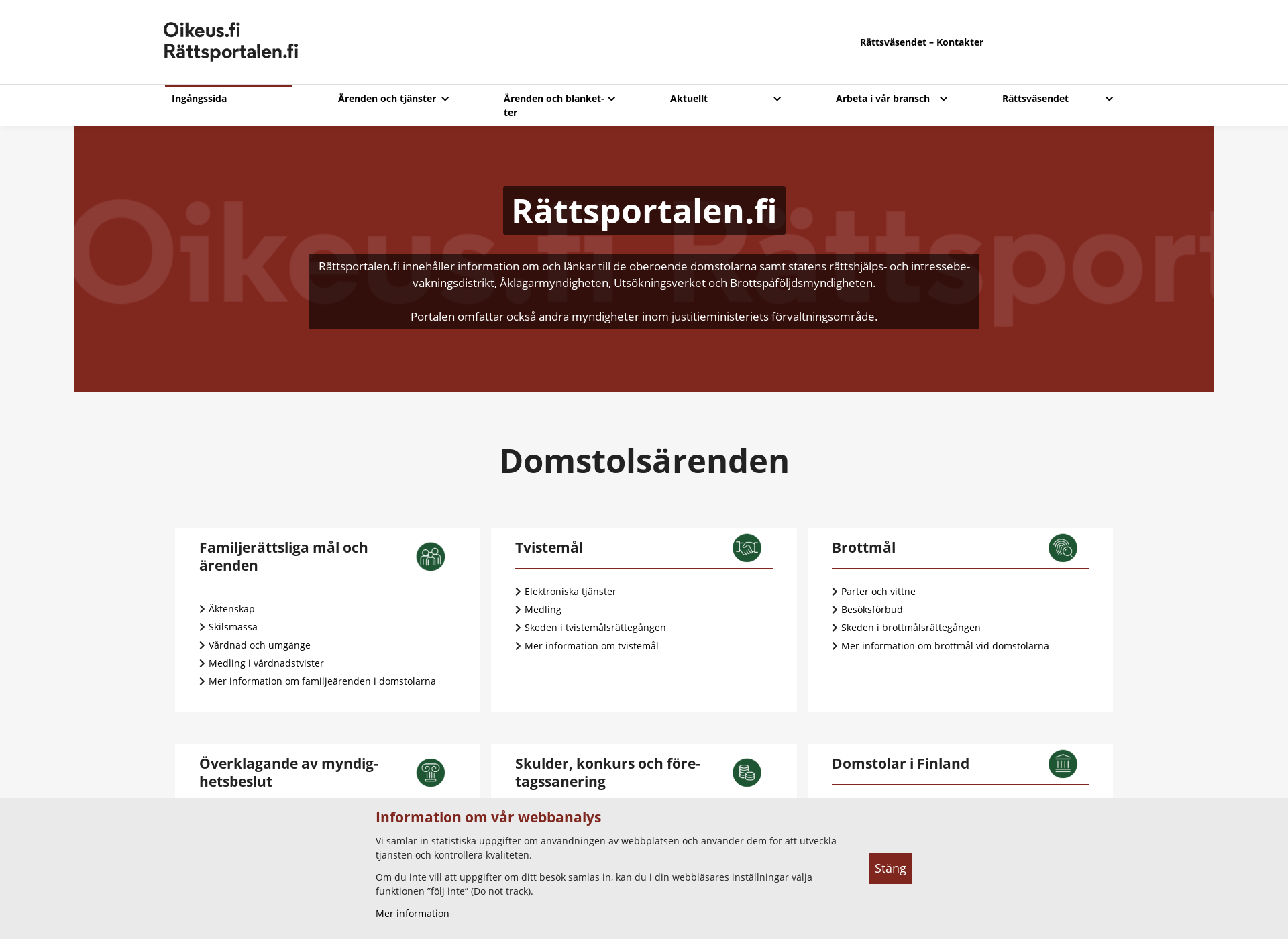 Screenshot for rättsinfo.fi