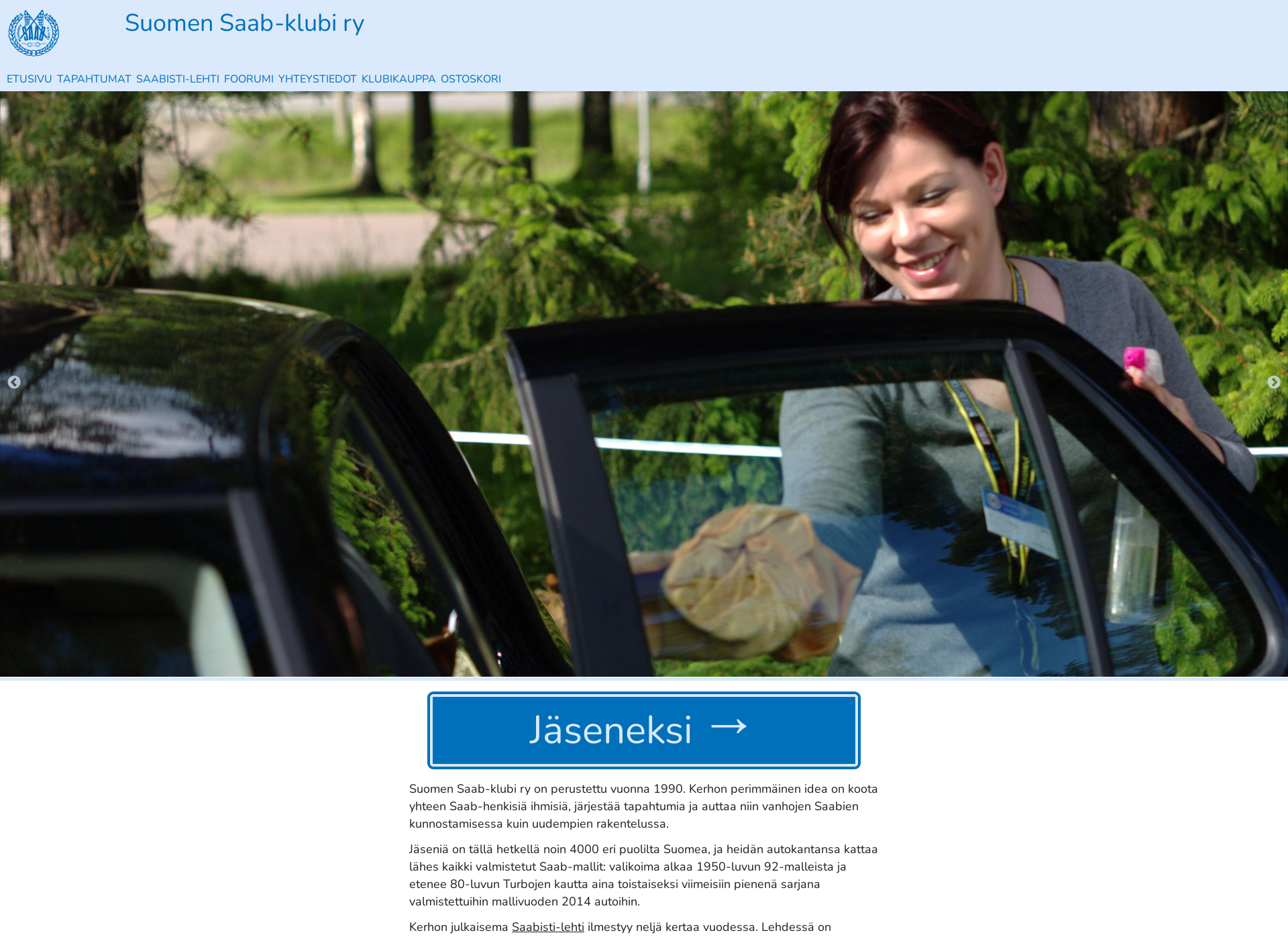 Screenshot for saabclub.fi