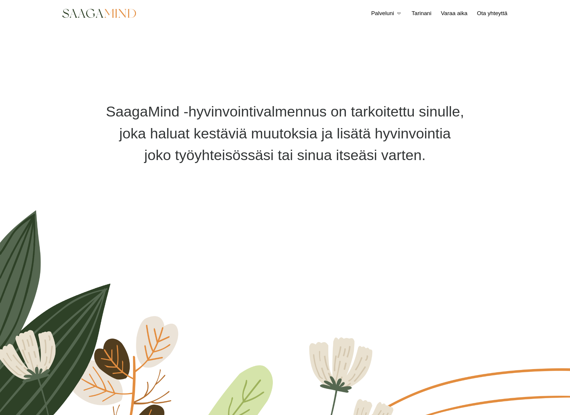 Skärmdump för saagamind.fi