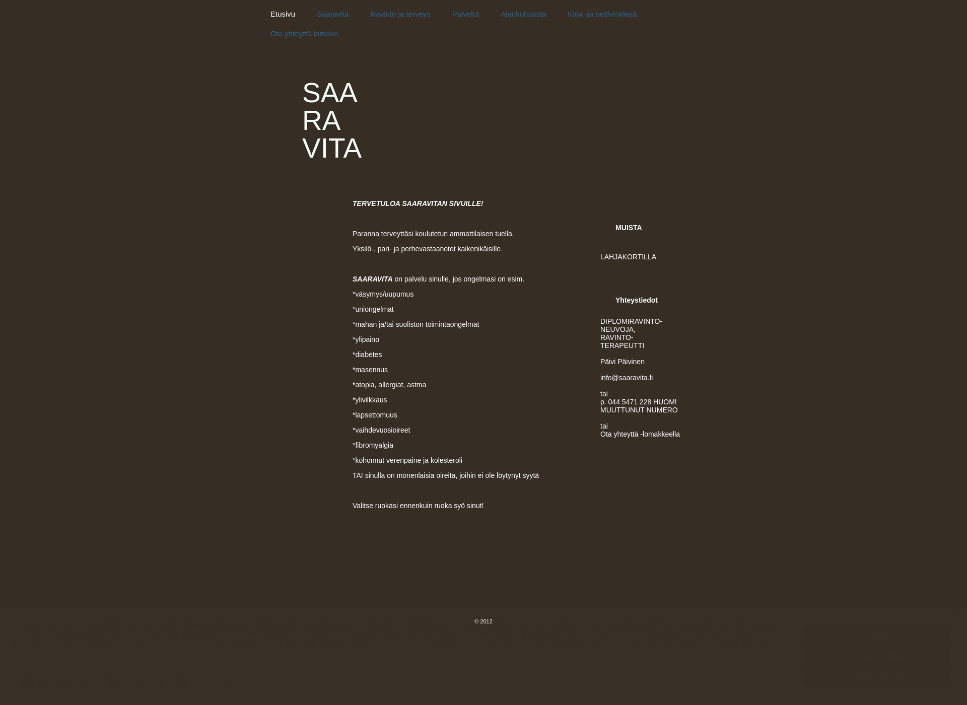 Screenshot for saaravita.fi