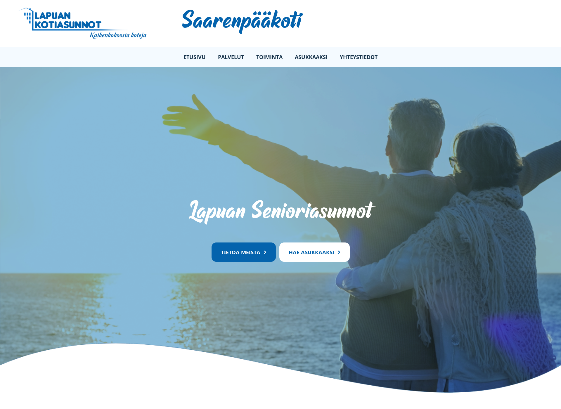 Skärmdump för saarenpaakoti.fi