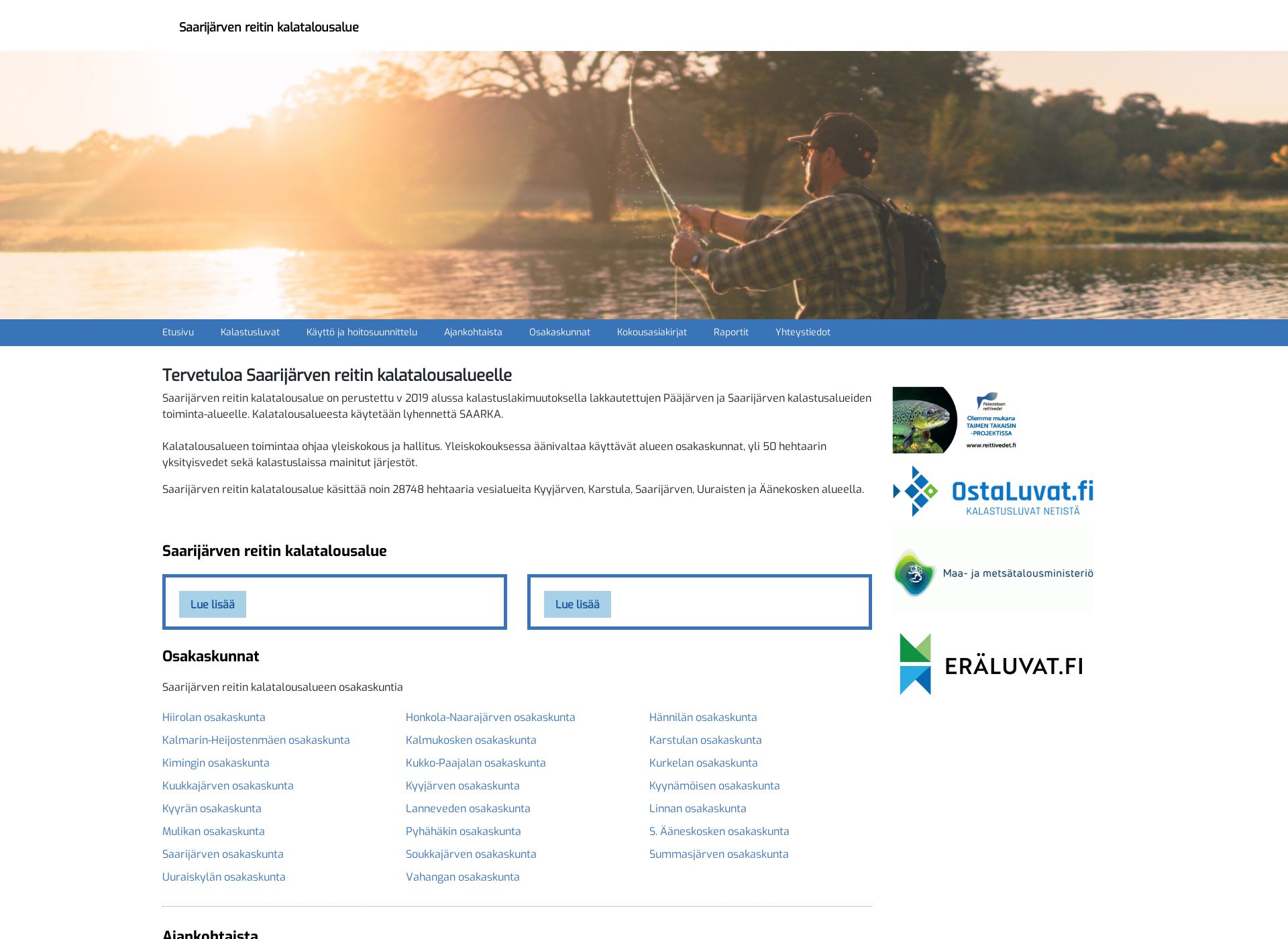 Screenshot for saarijarvenreitinkalatalousalue.fi