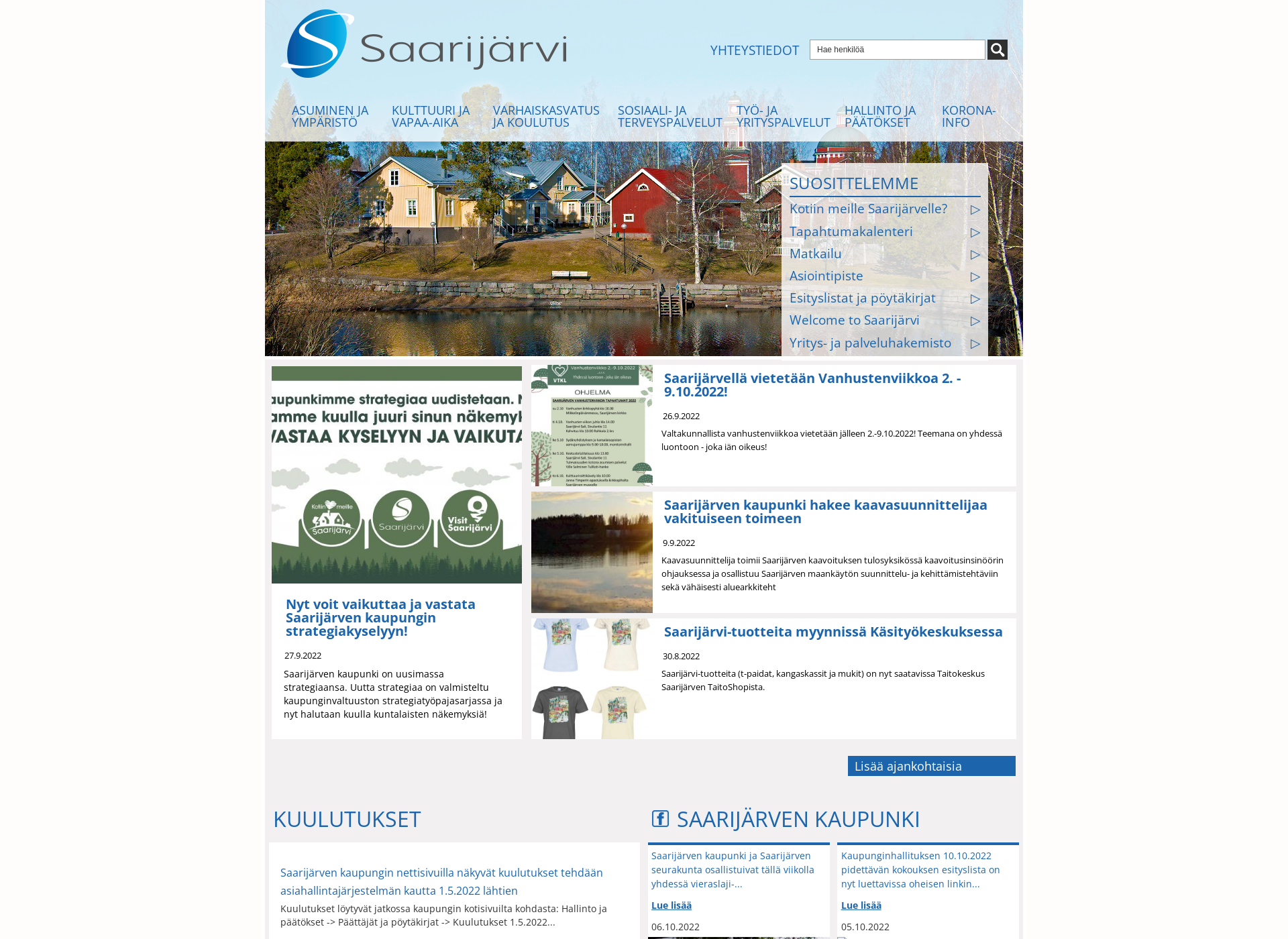 Screenshot for saarijarvi.fi