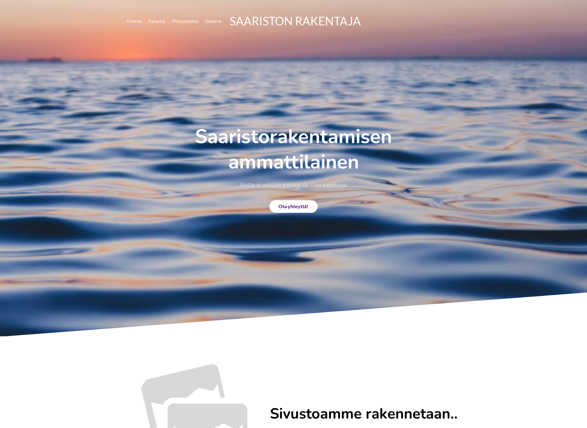 Skärmdump för saaristonrakentaja.fi