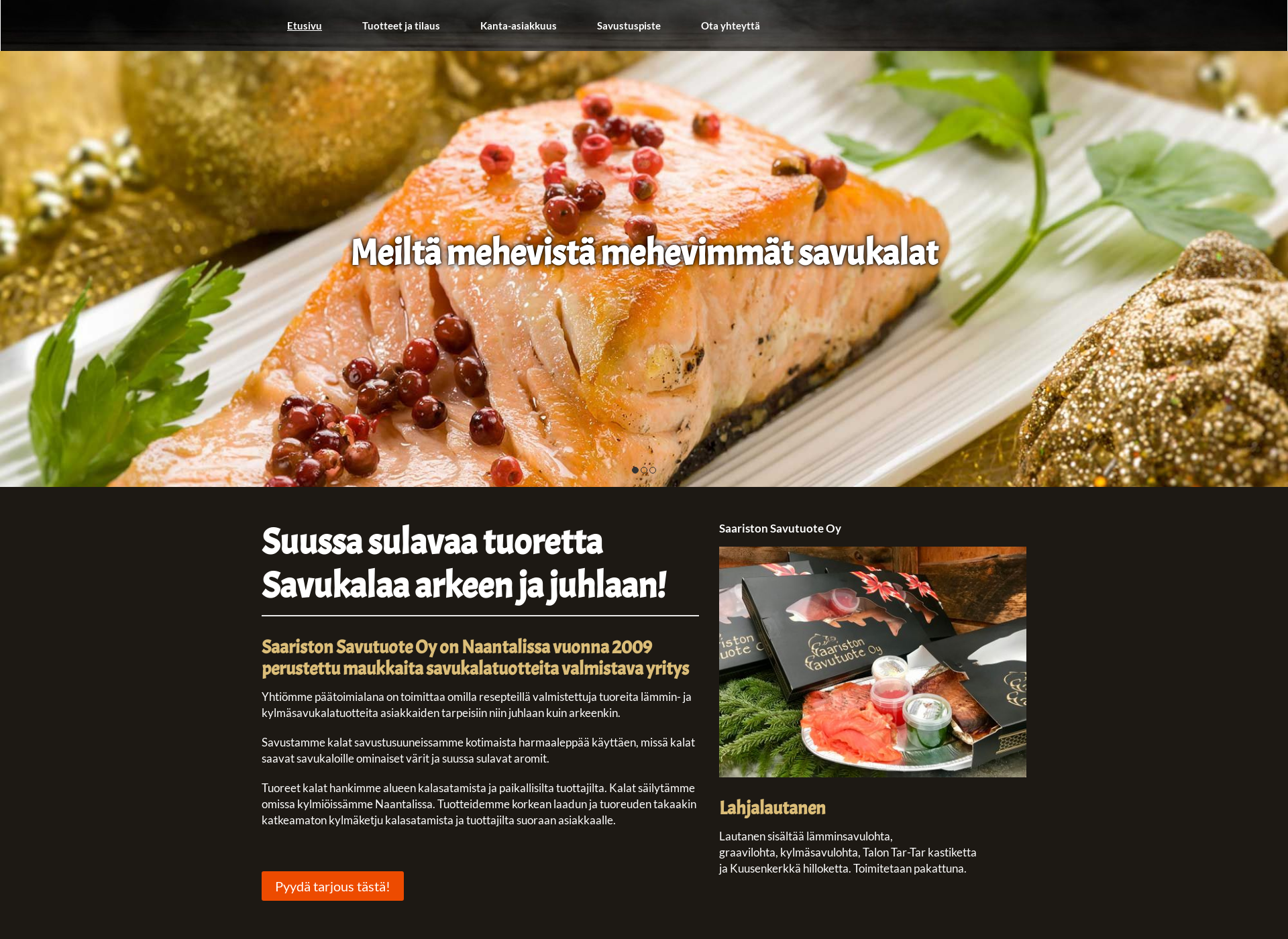Screenshot for saaristonsavutuote.fi