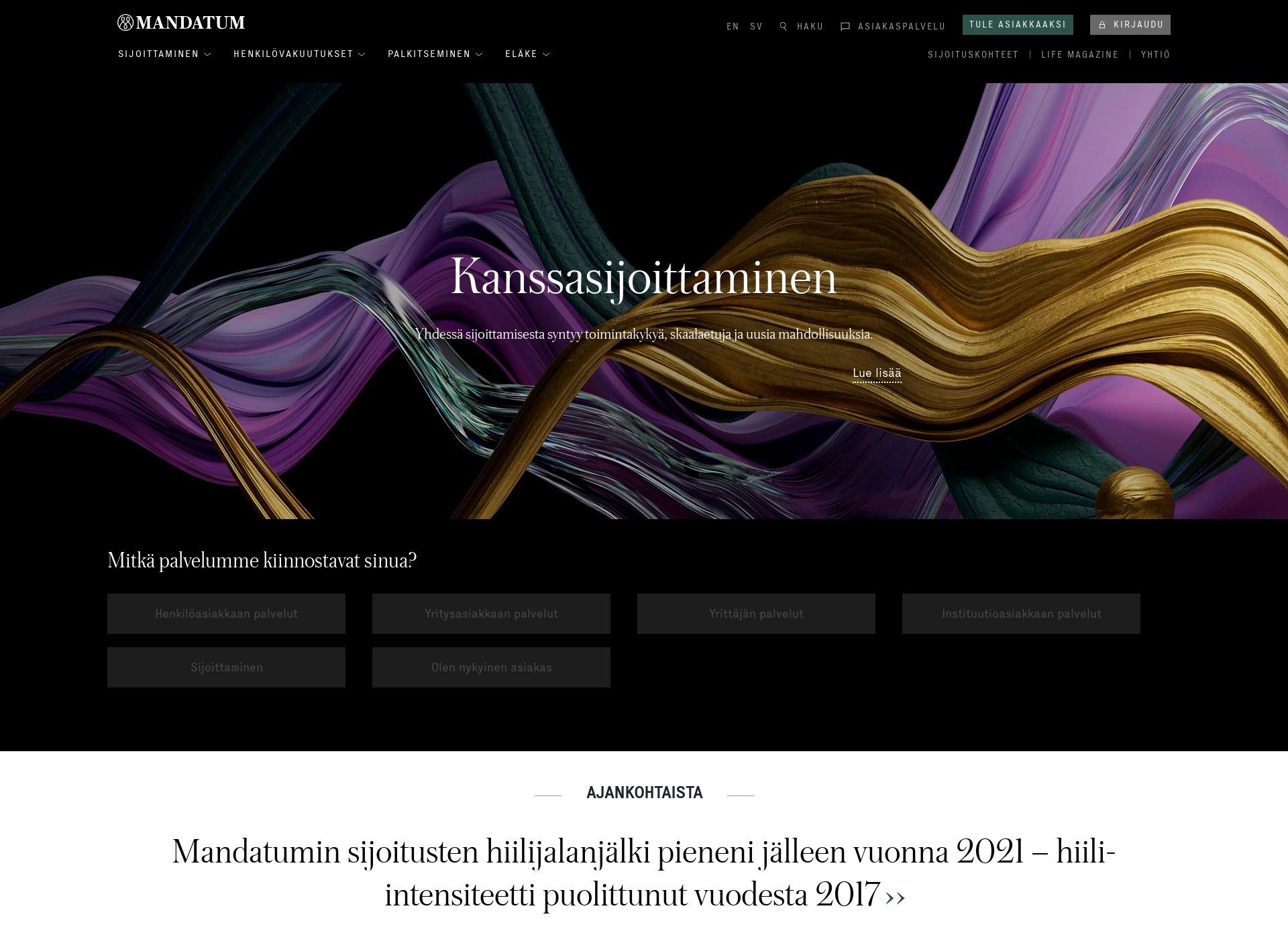 Screenshot for saastovakuutus.fi