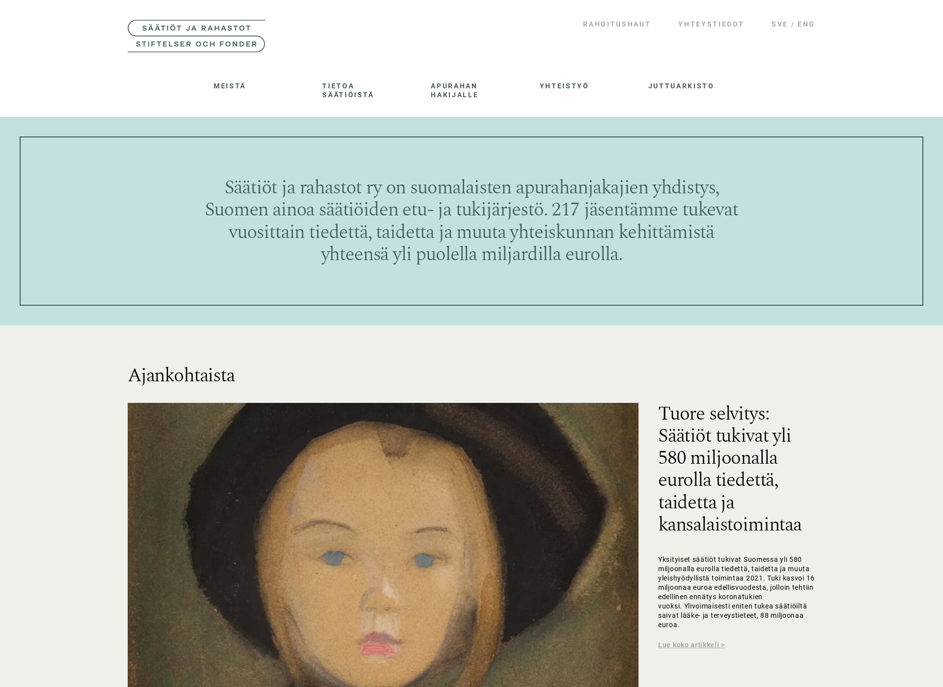 Screenshot for saatiotrahastot.fi