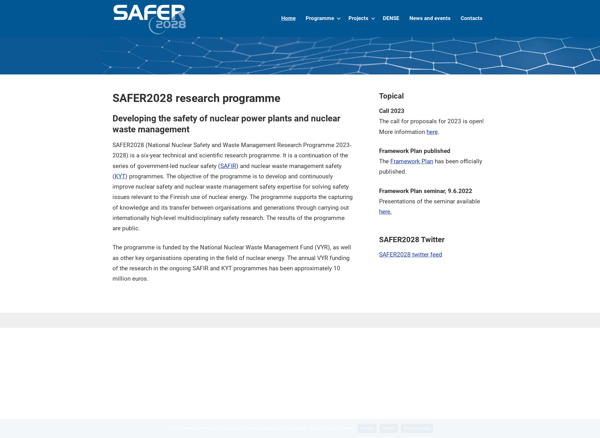 Skärmdump för safer2028.fi