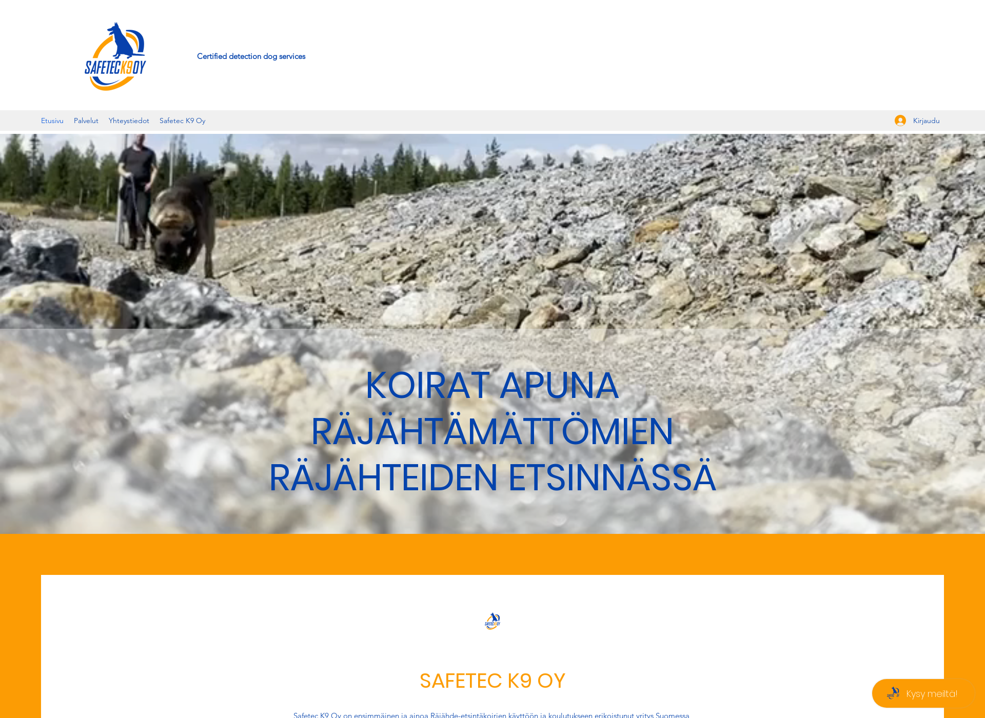 Skärmdump för safetec.fi
