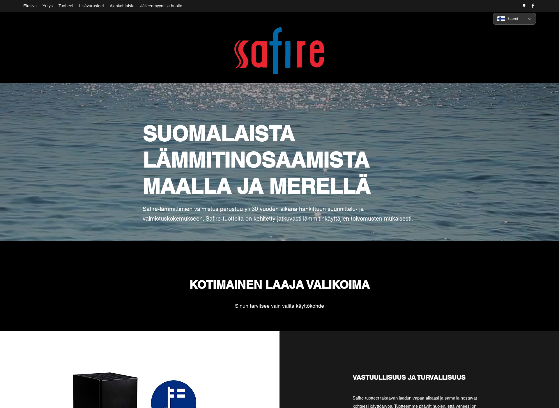 Skärmdump för safire.fi