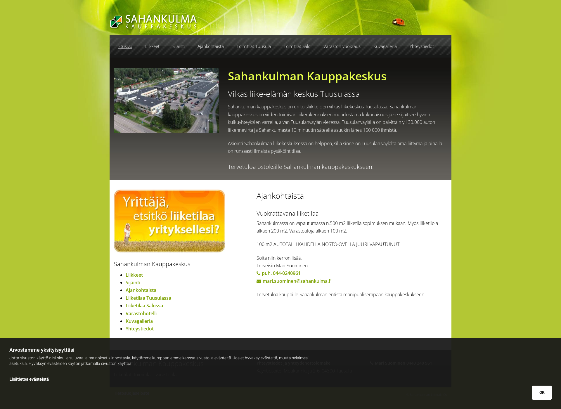 Screenshot for sahankulma.fi