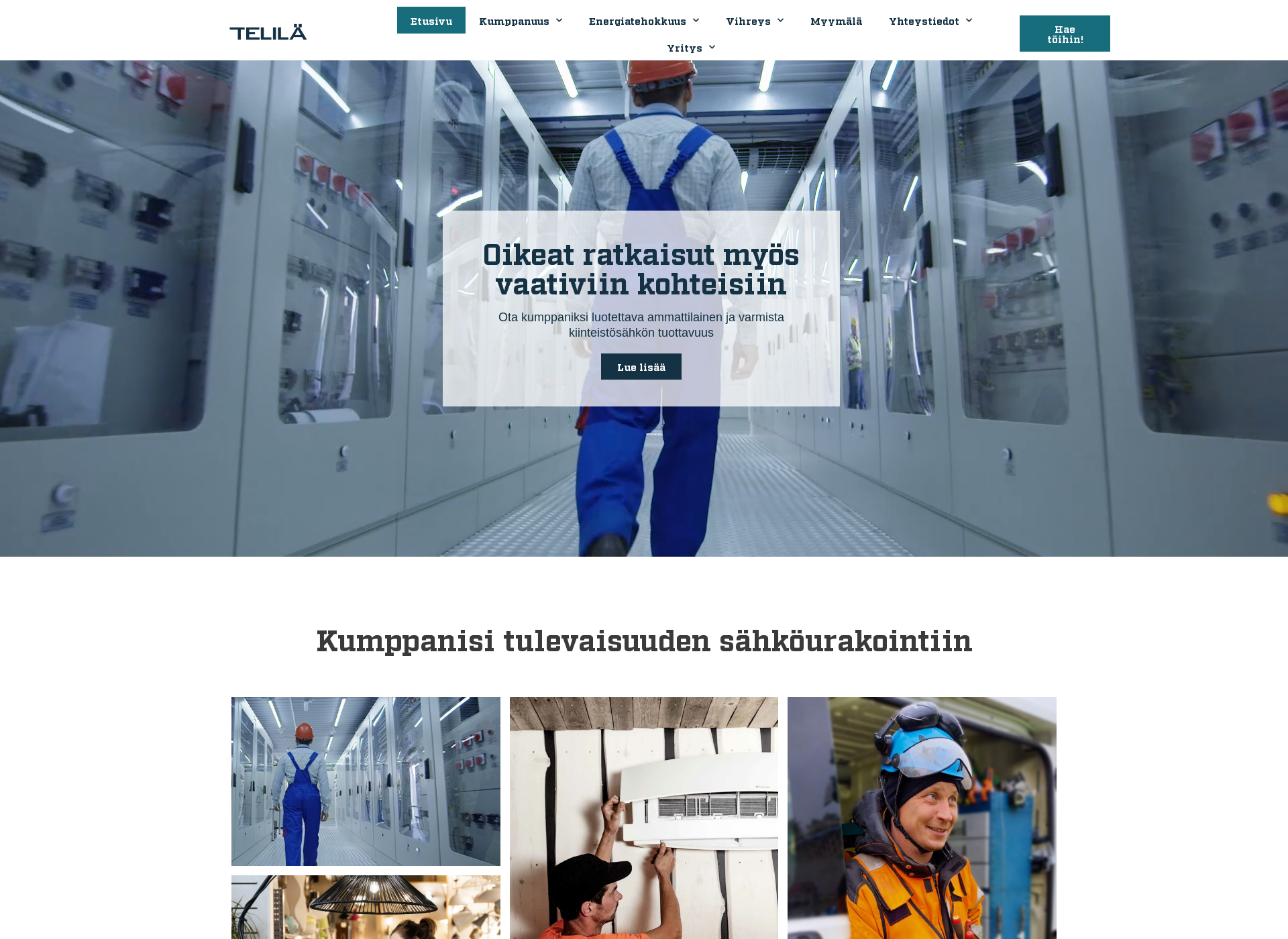 Skärmdump för sahko-sinssi.fi