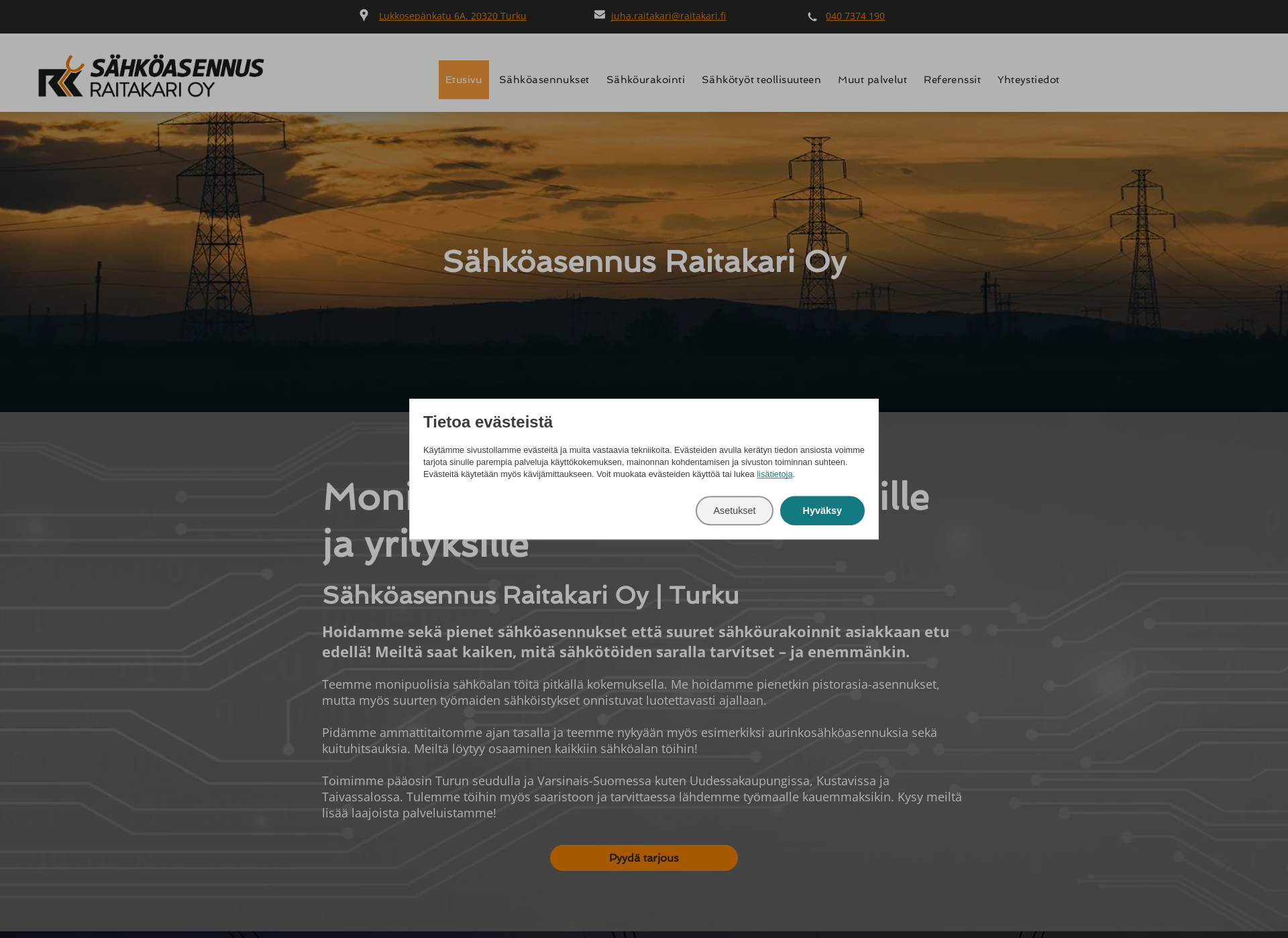 Screenshot for sahkoasennusraitakari.fi