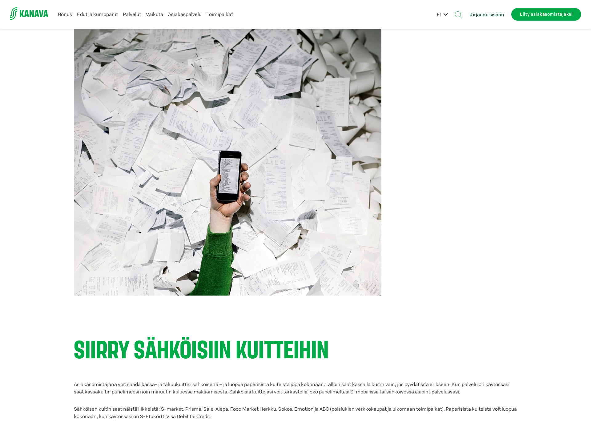 Screenshot for sahkoinenkassakuitti.fi
